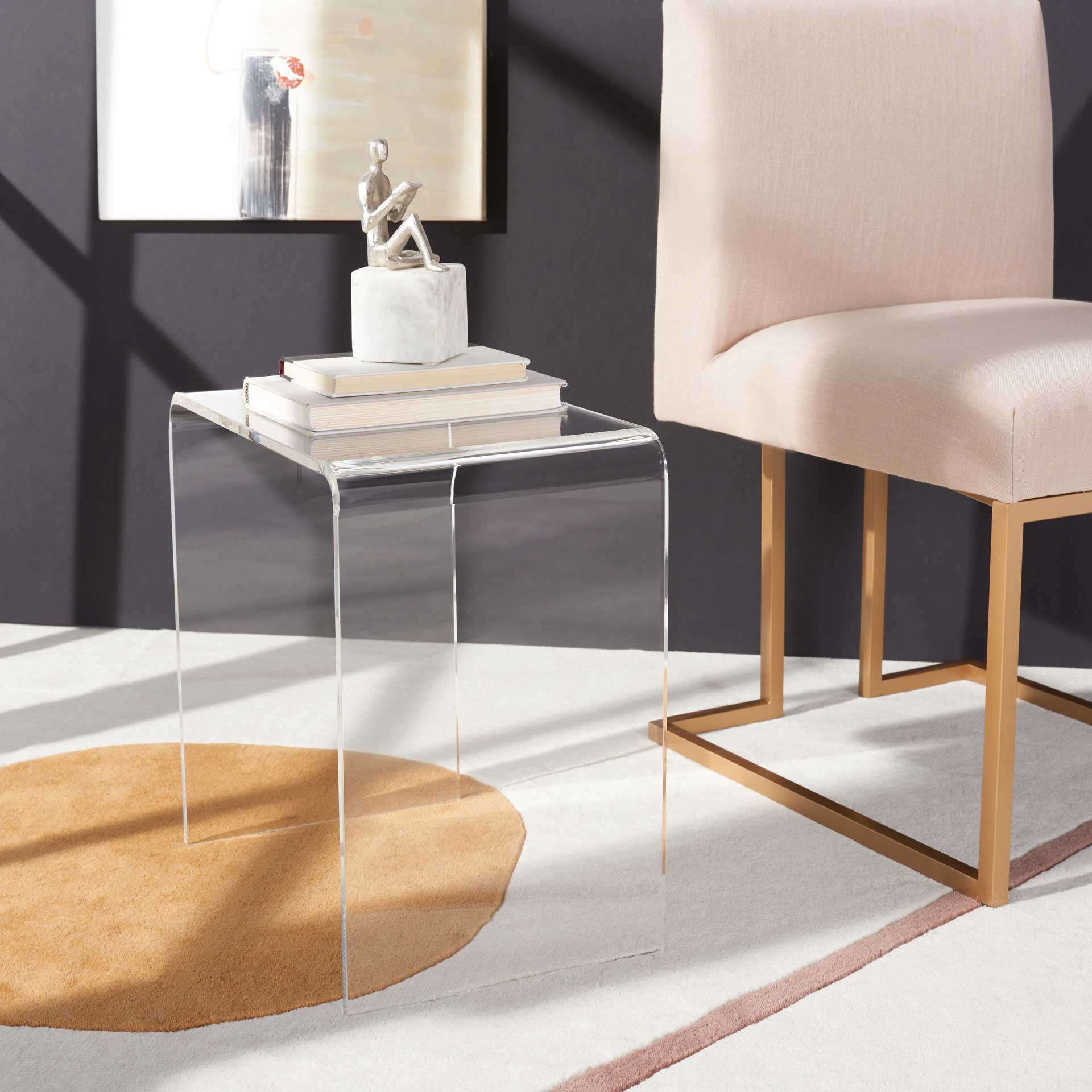Prabhu Acrylic Side Table Clear - Image 5