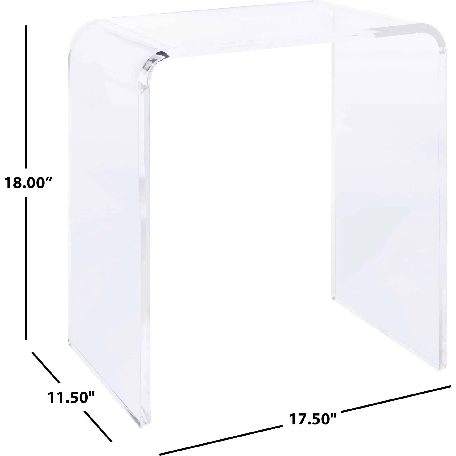 Prabhu Acrylic Side Table Clear - Image 6