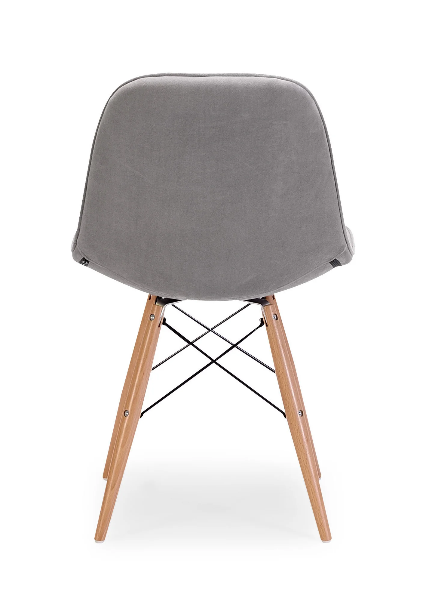 Preston Chair Gray Velour - Image 4