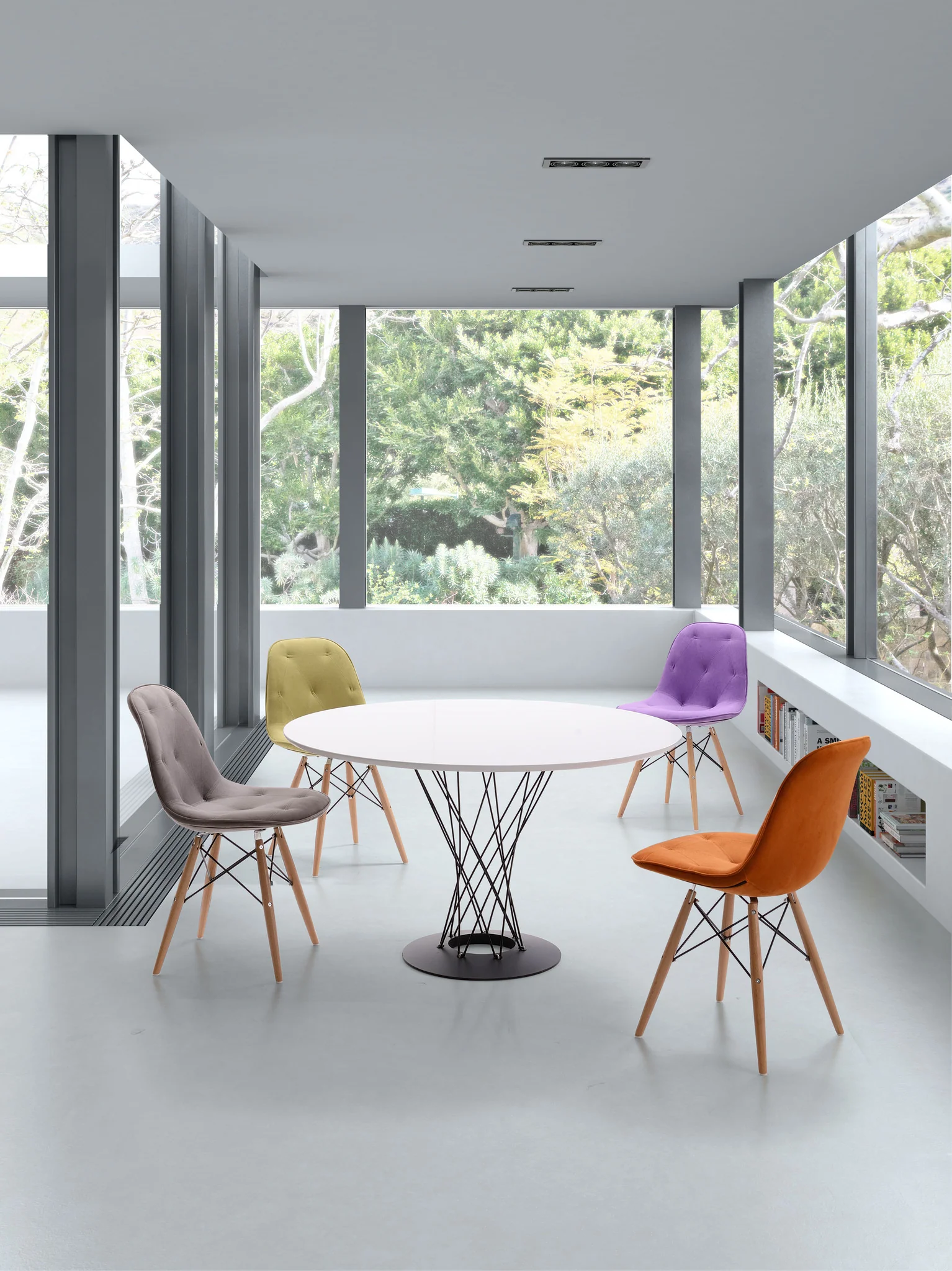 Preston Chair Gray Velour - Image 5