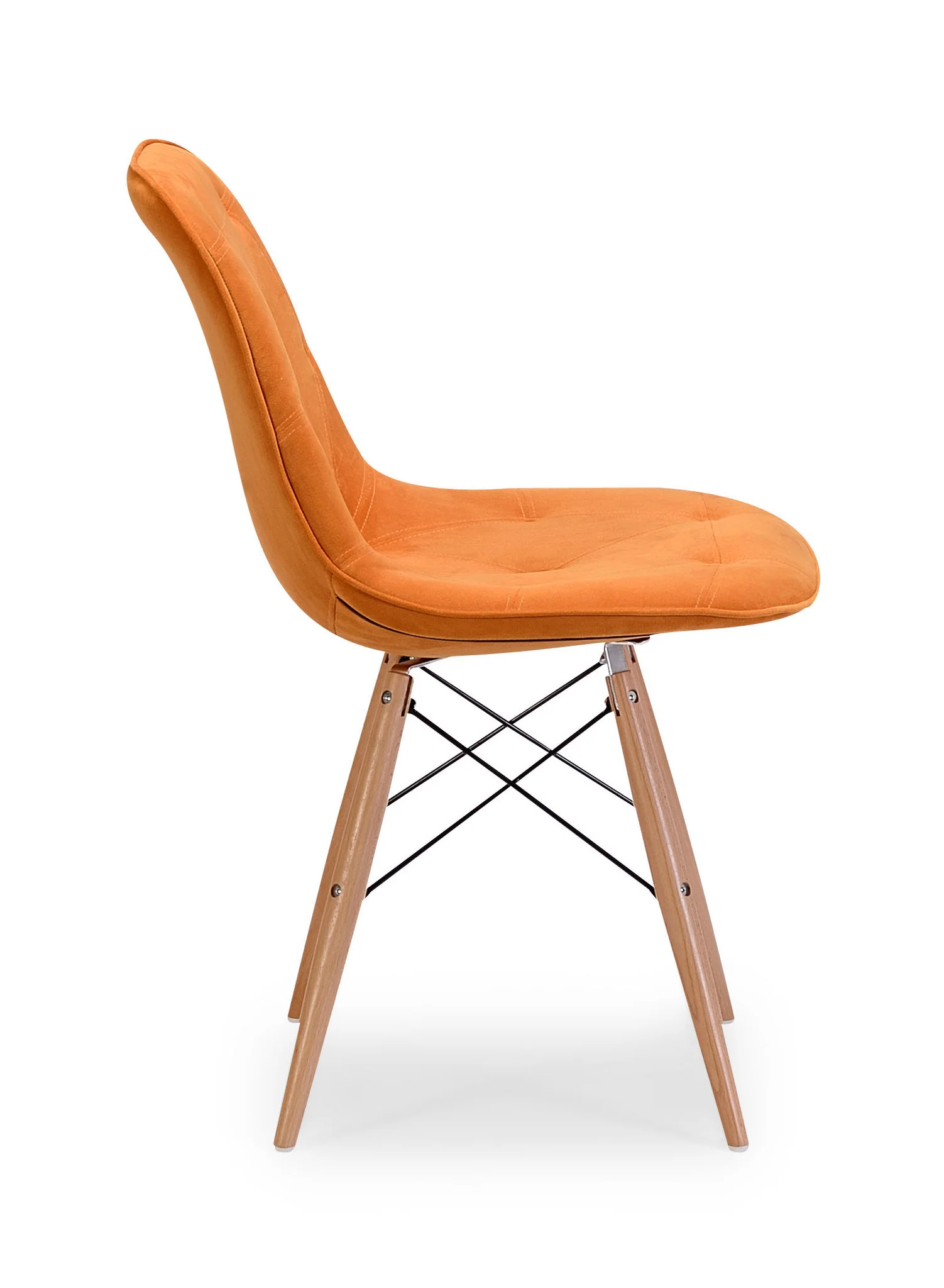 Preston Chair Orange Velour - Image 2