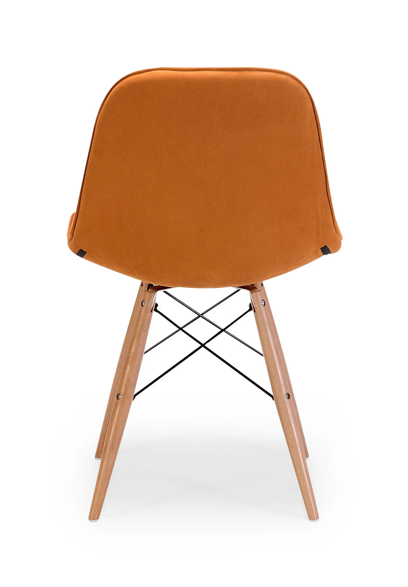 Preston Chair Orange Velour - Image 4