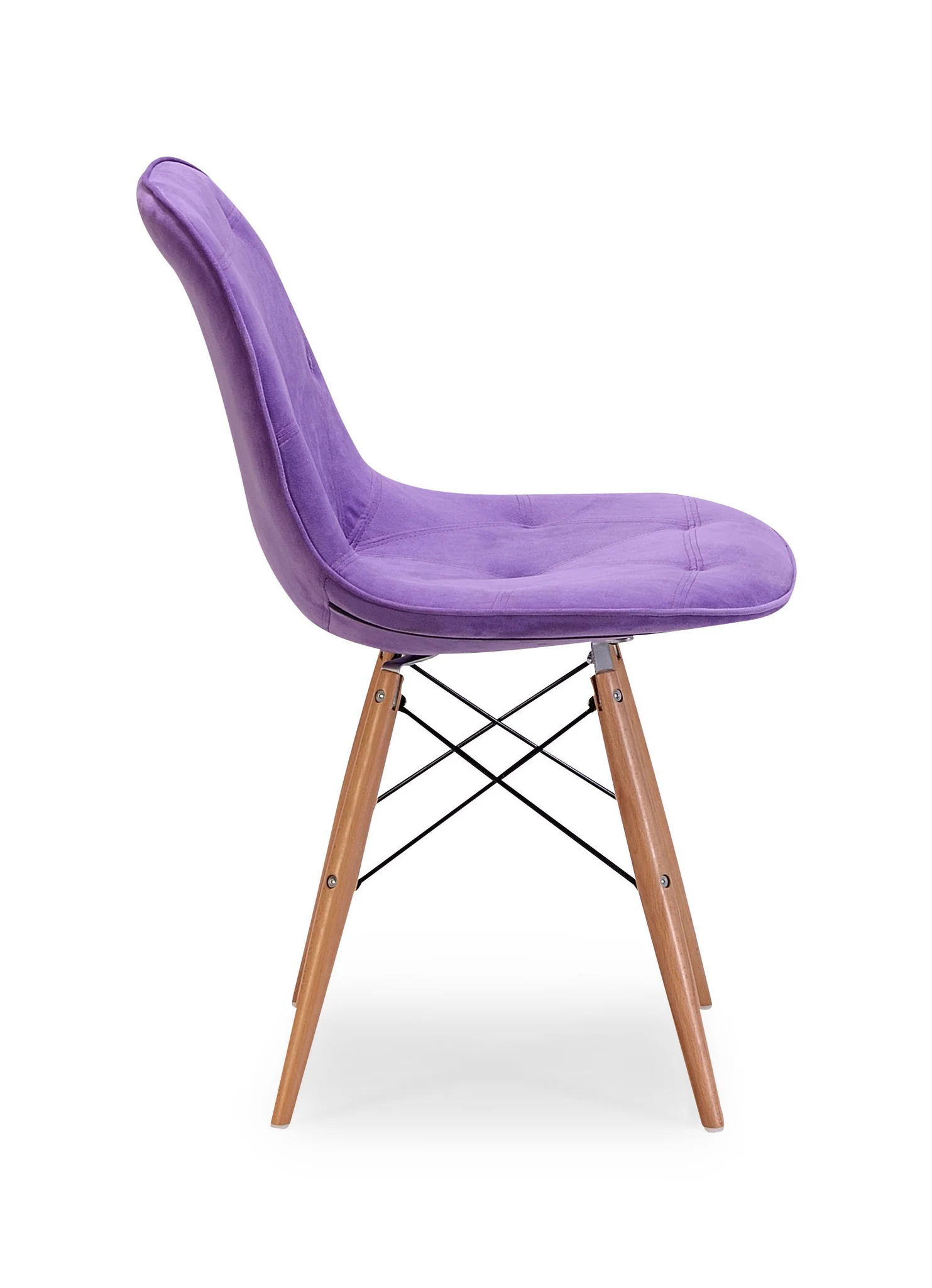 Preston Chair Purple Velour - Image 2