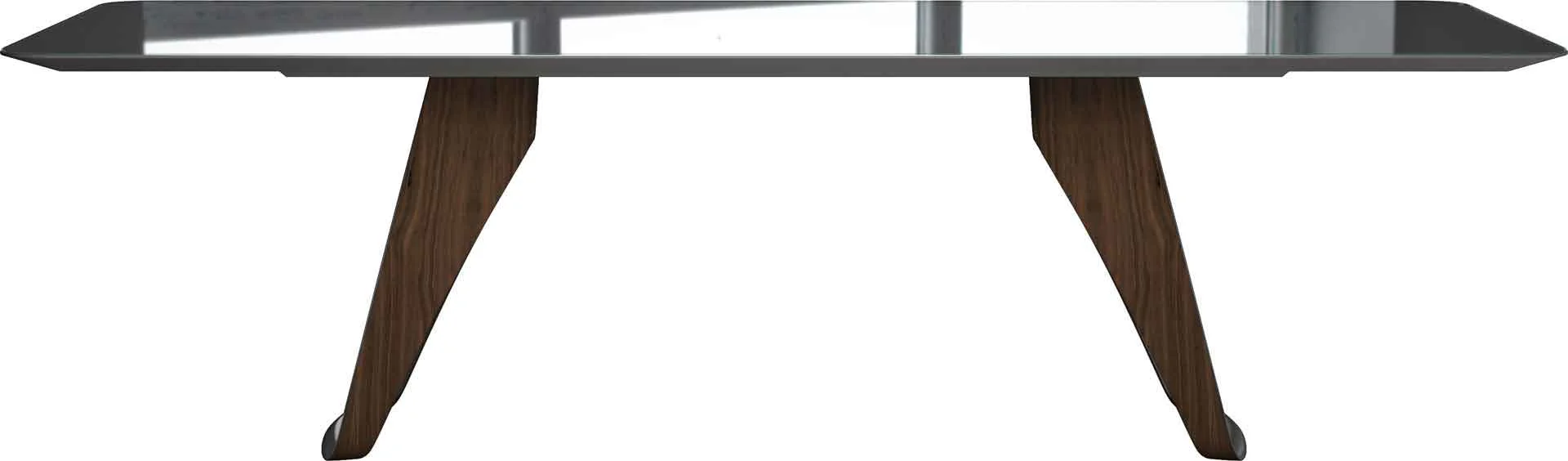 Preston Dining Table Titanium Glass/Walnut - Image 2