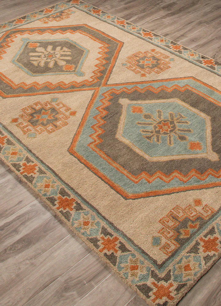 Preston Jameson Taupe/Orange Area Rug - Image 2