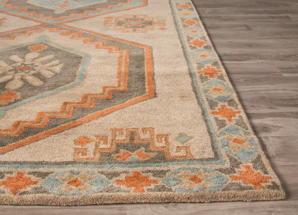 Preston Jameson Taupe/Orange Area Rug - Image 3