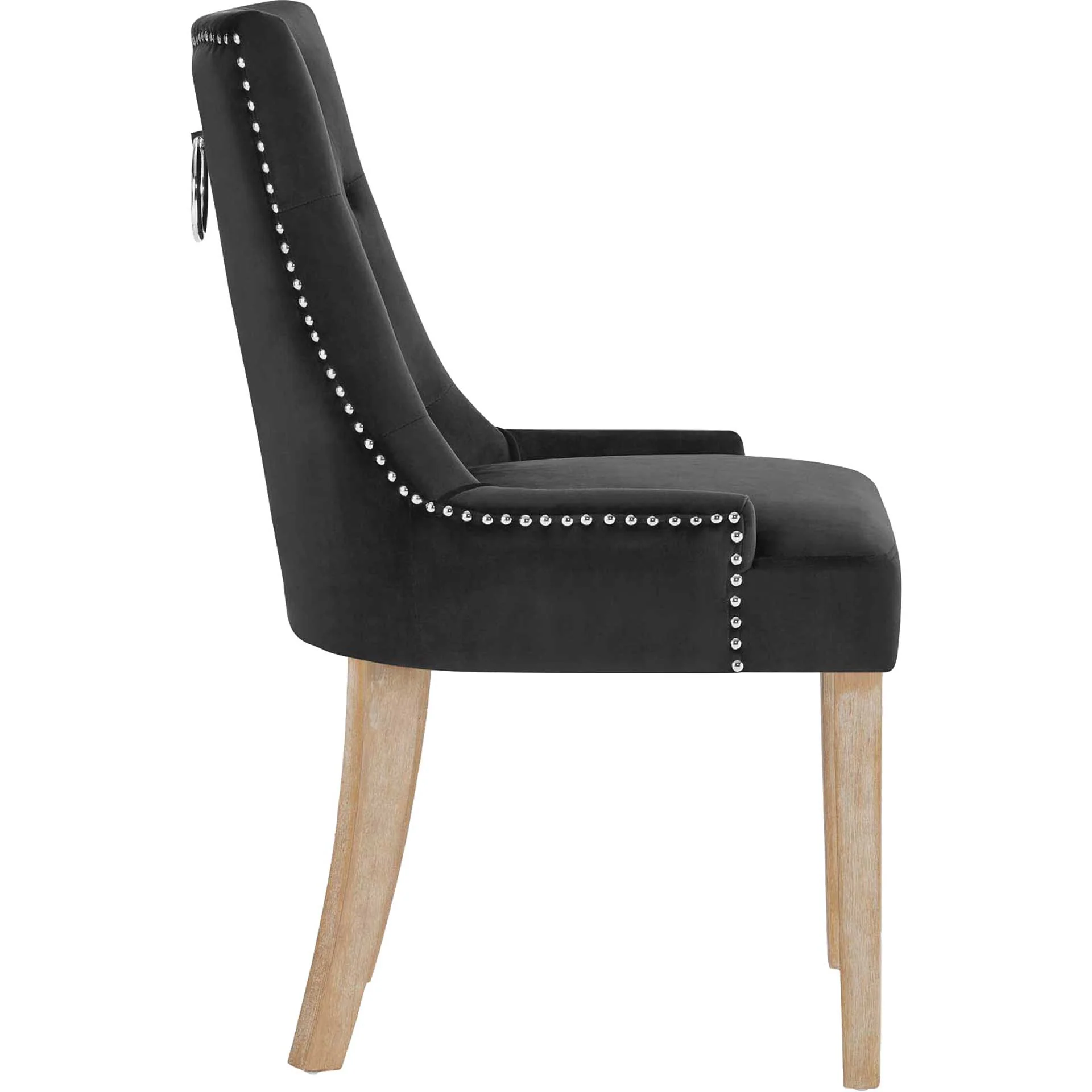 Preston Velvet Dining Chair Black - Image 2