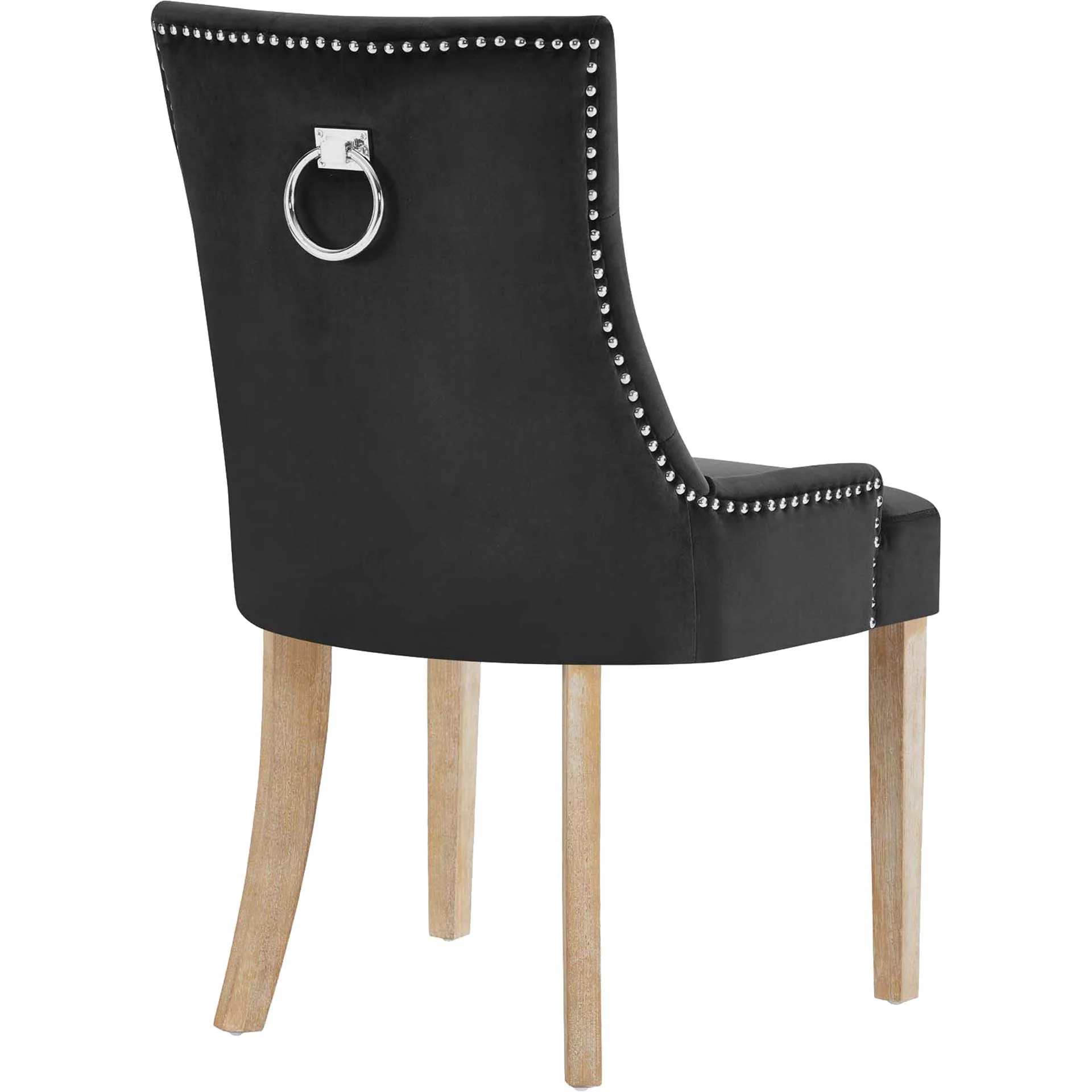 Preston Velvet Dining Chair Black - Image 3