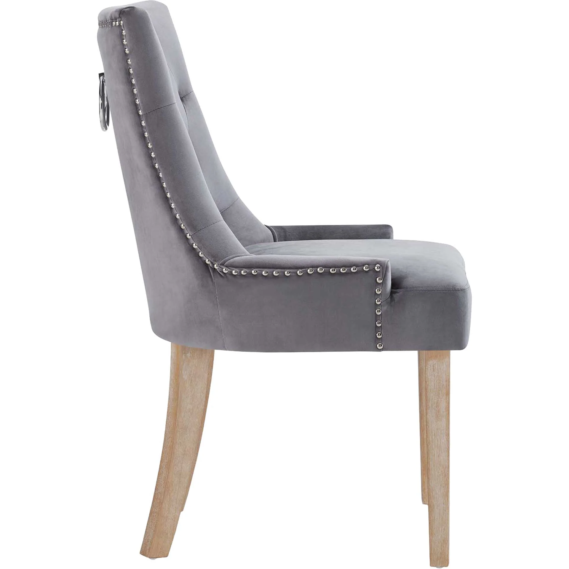 Preston Velvet Dining Chair Gray - Image 2