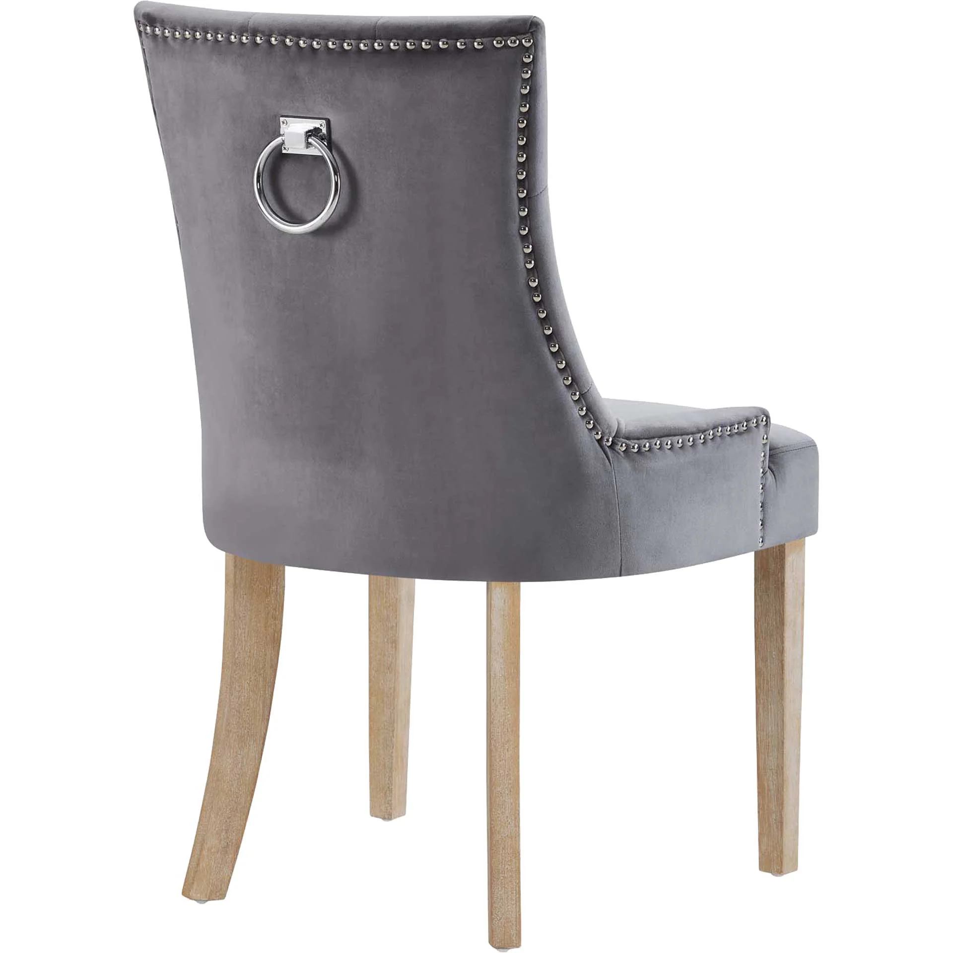 Preston Velvet Dining Chair Gray - Image 3