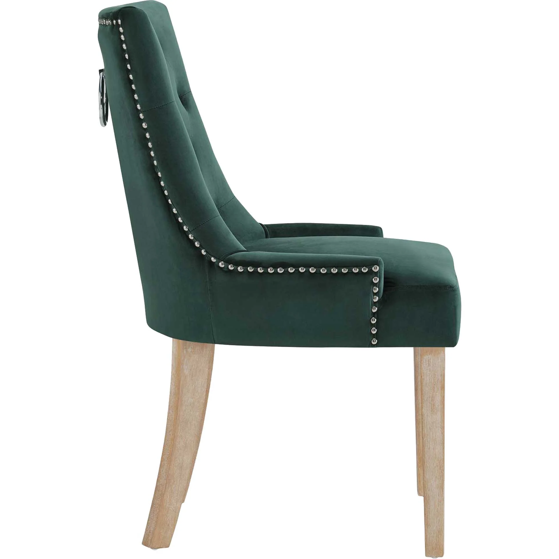Preston Velvet Dining Chair Green - Image 2