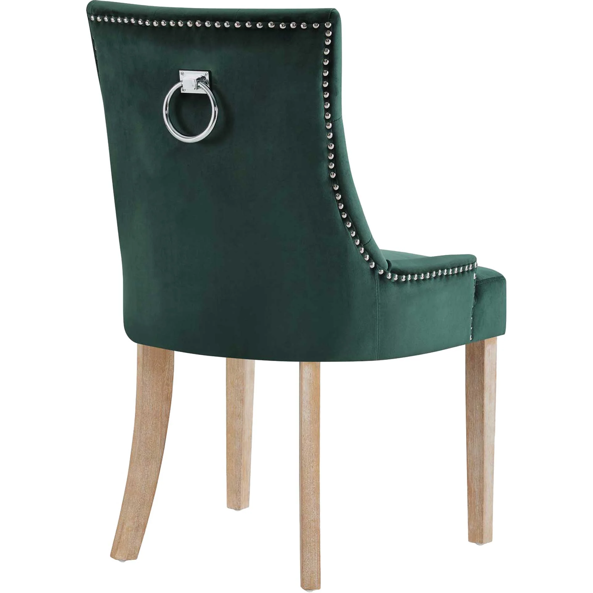 Preston Velvet Dining Chair Green - Image 3