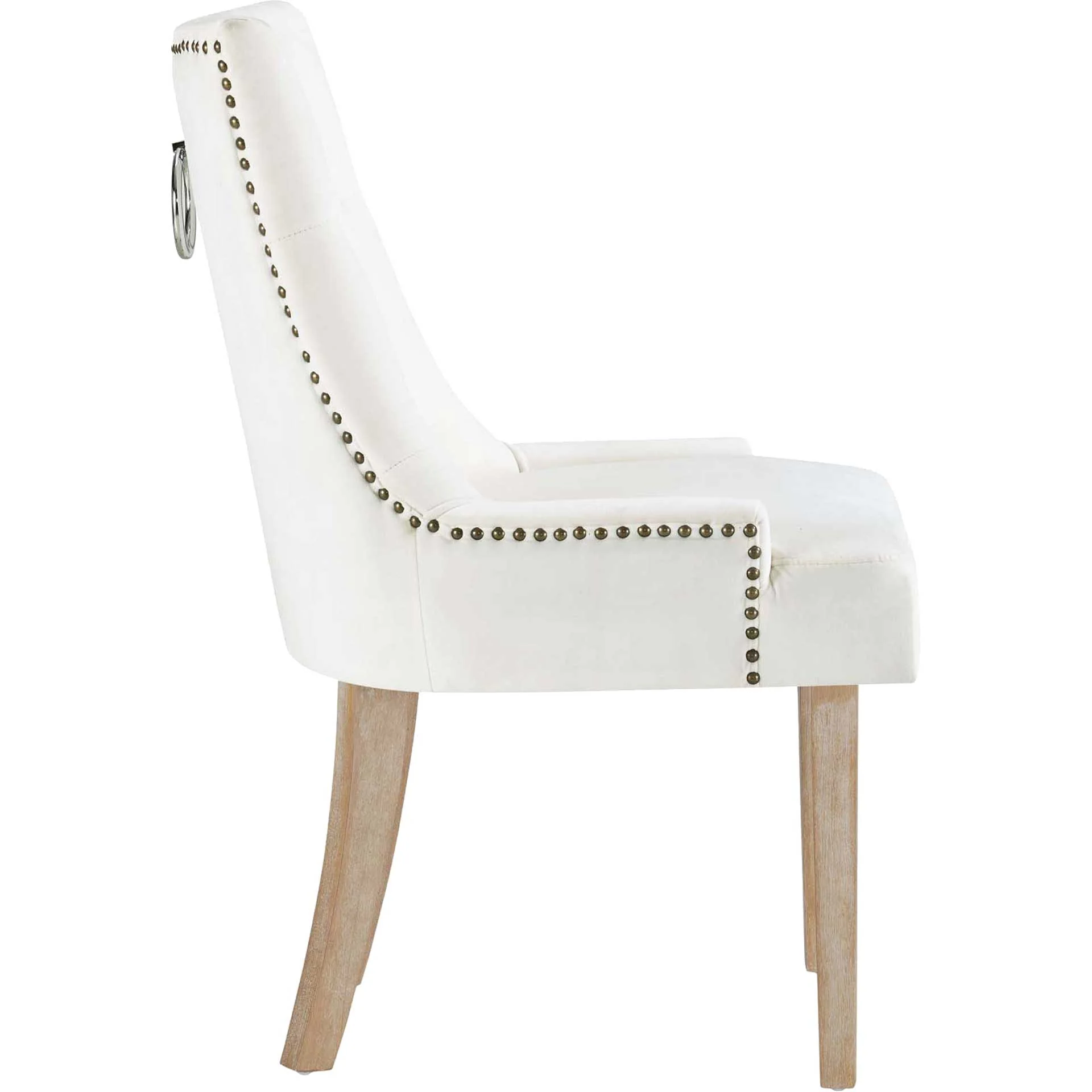 Preston Velvet Dining Chair Ivory - Image 2