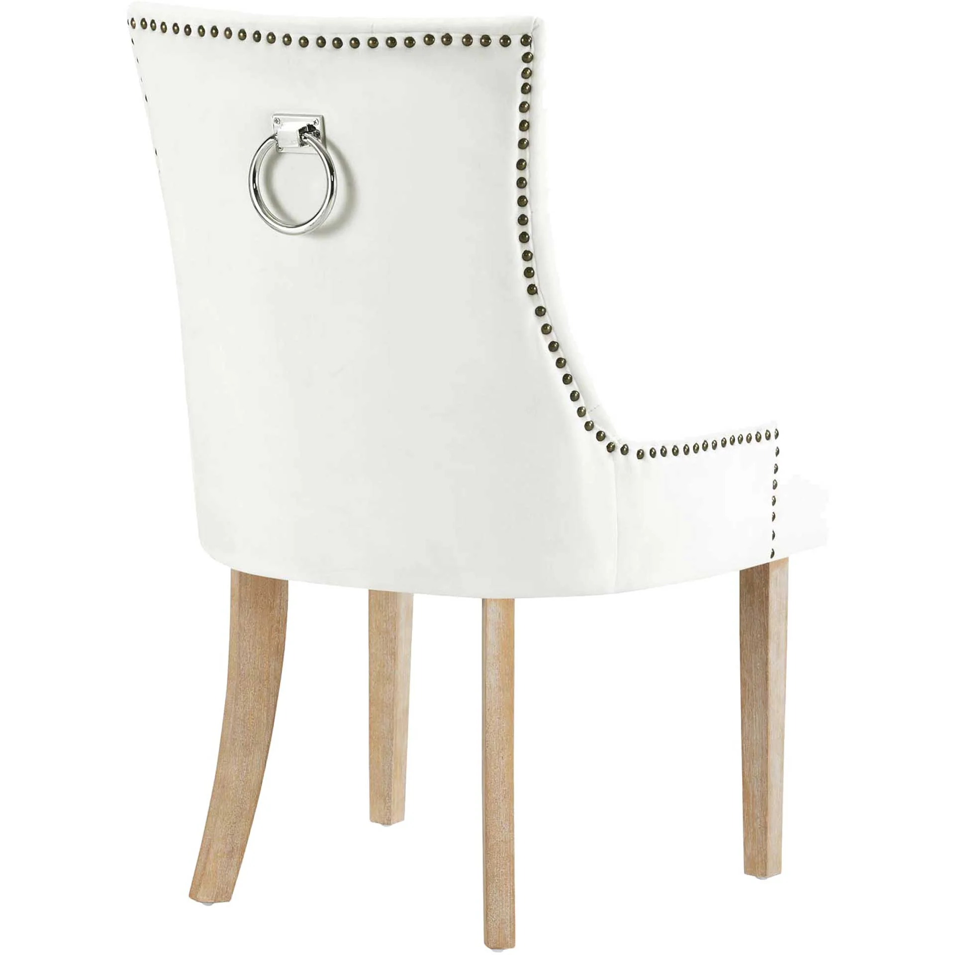 Preston Velvet Dining Chair Ivory - Image 3