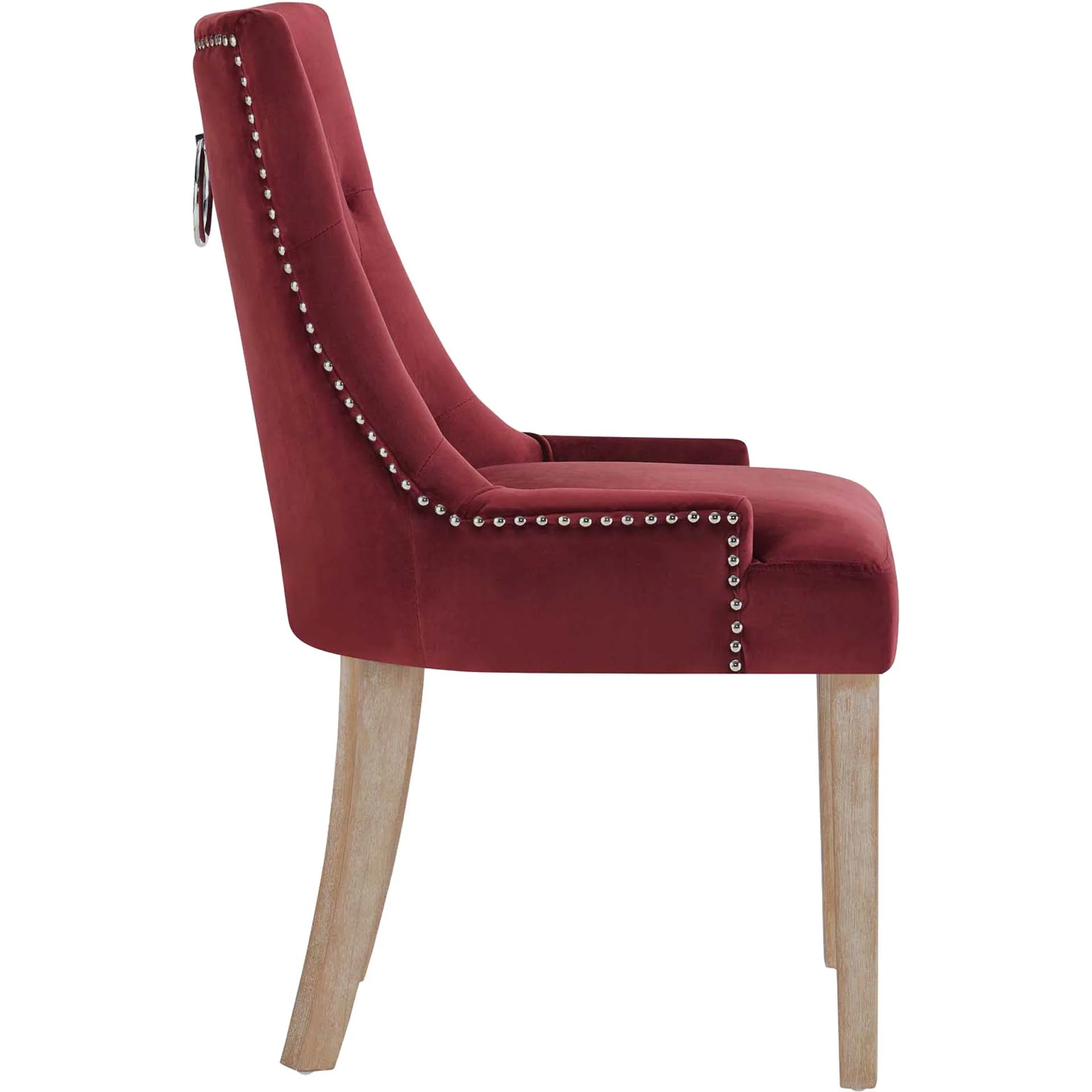 Preston Velvet Dining Chair Maroon - Image 2