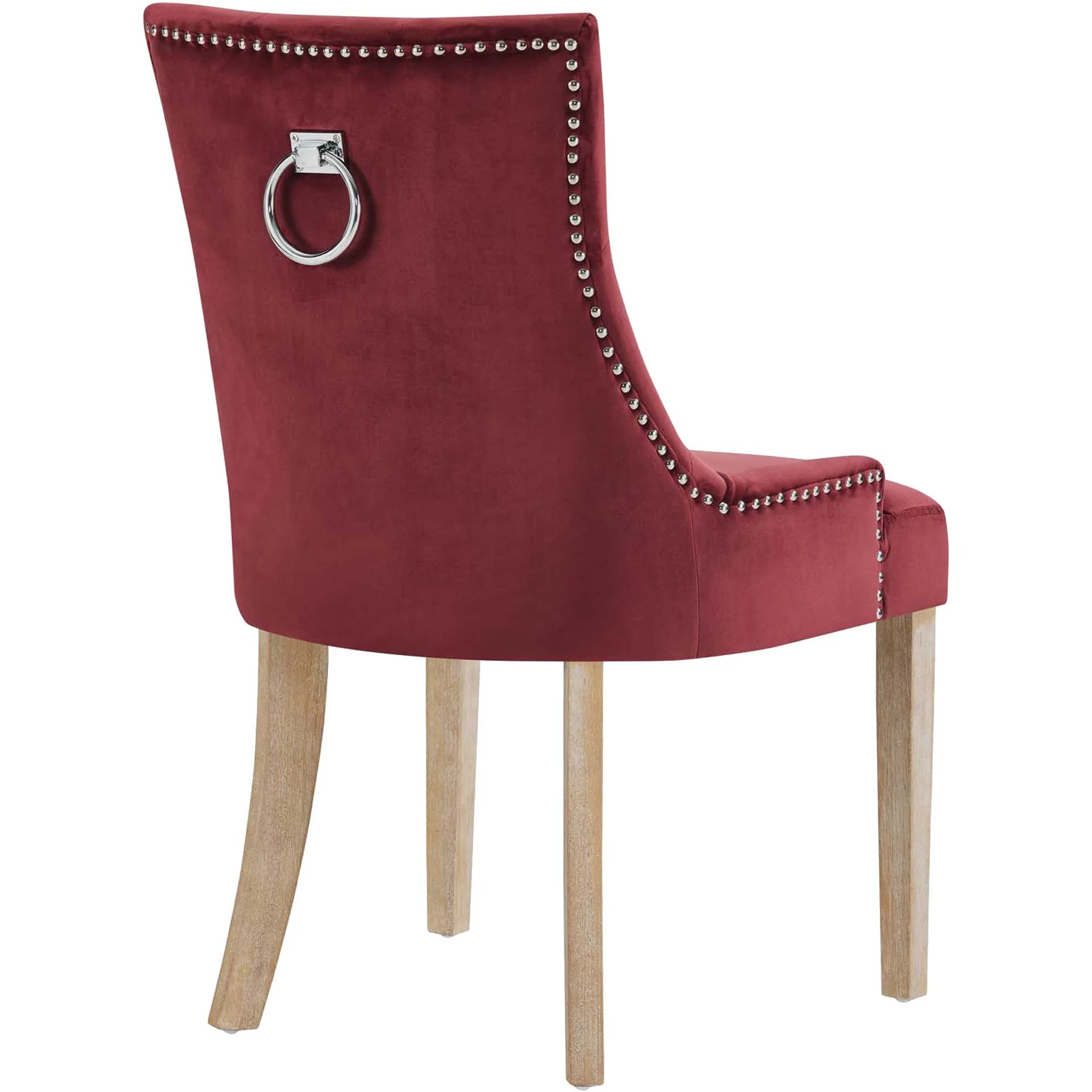 Preston Velvet Dining Chair Maroon - Image 3