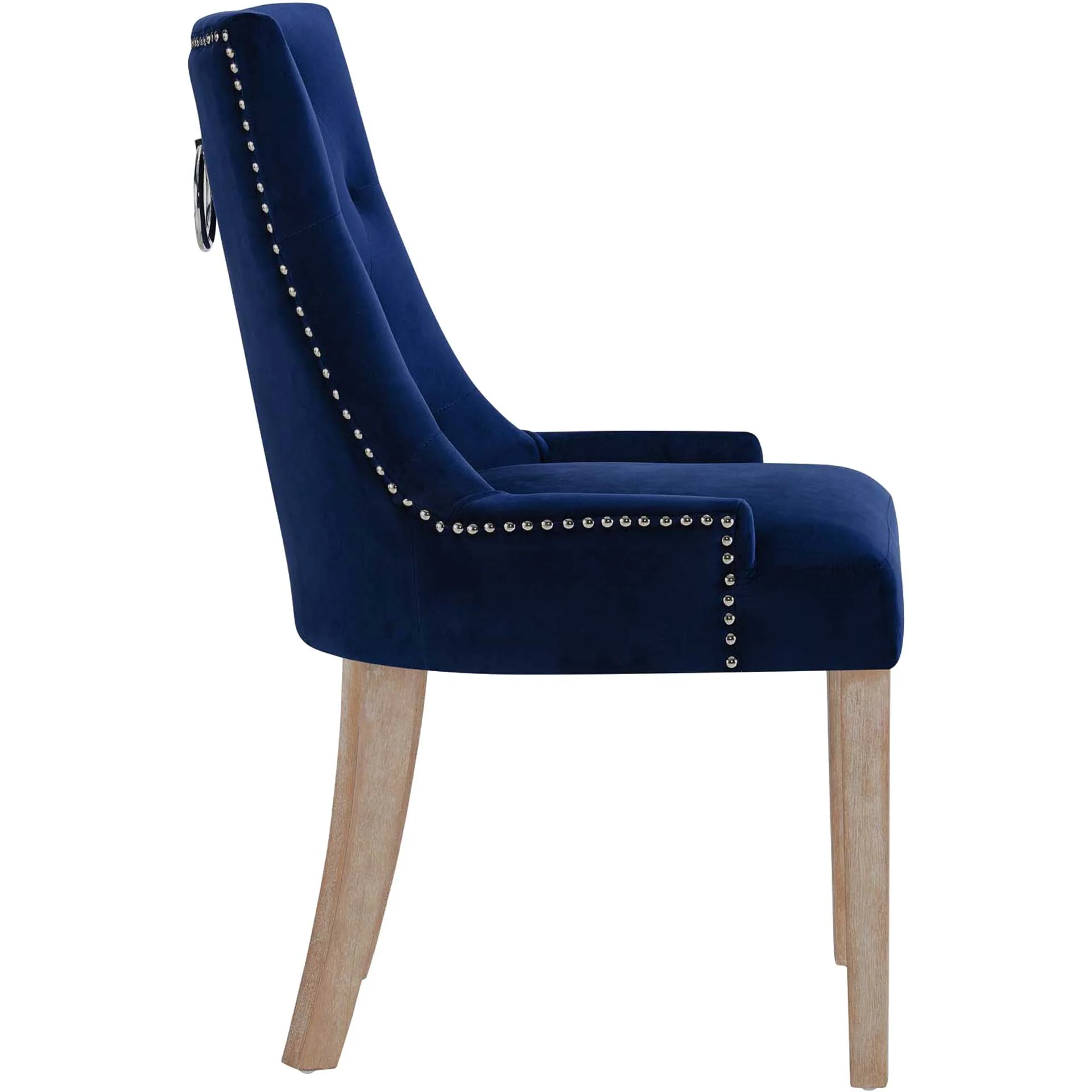 Preston Velvet Dining Chair Navy - Image 2