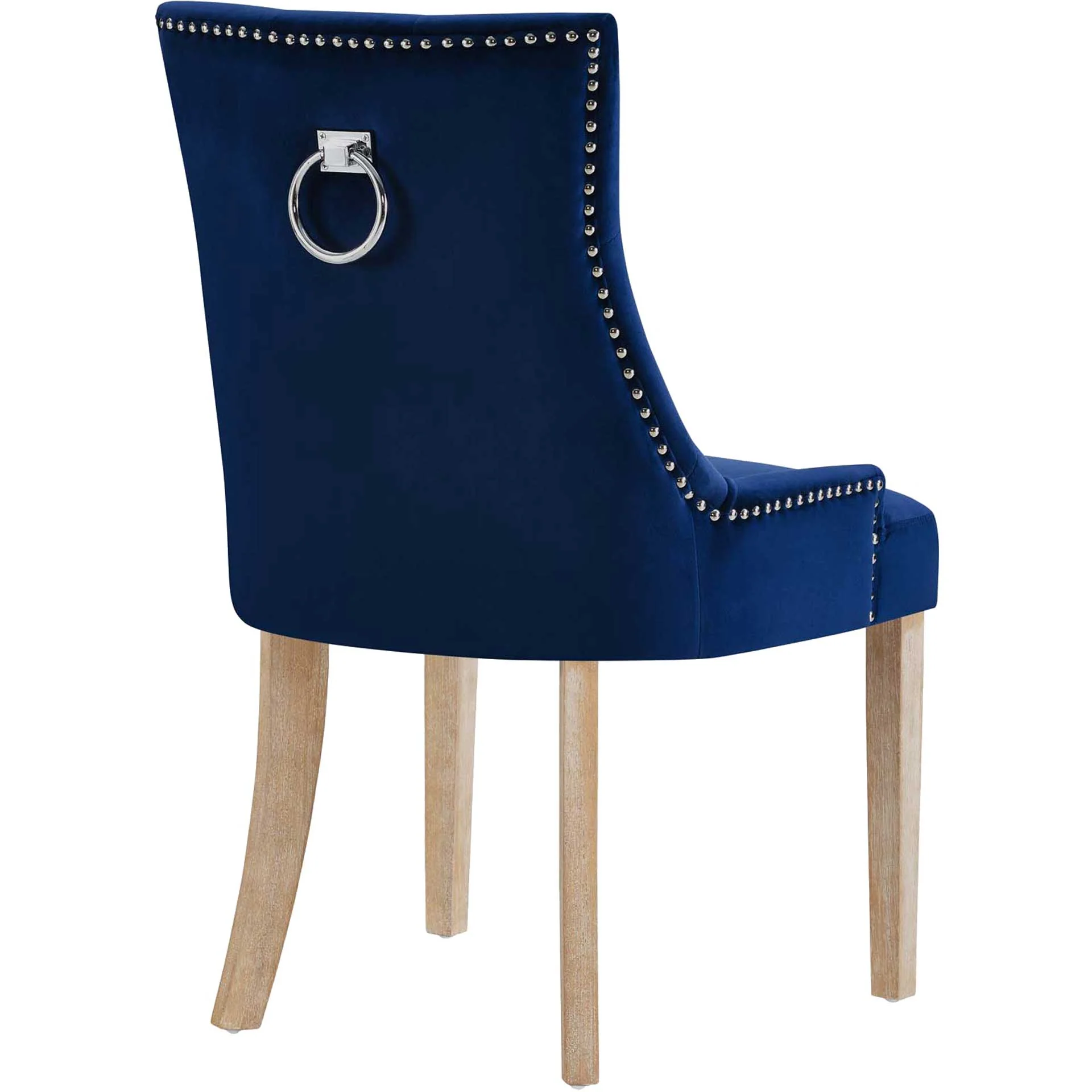 Preston Velvet Dining Chair Navy - Image 3