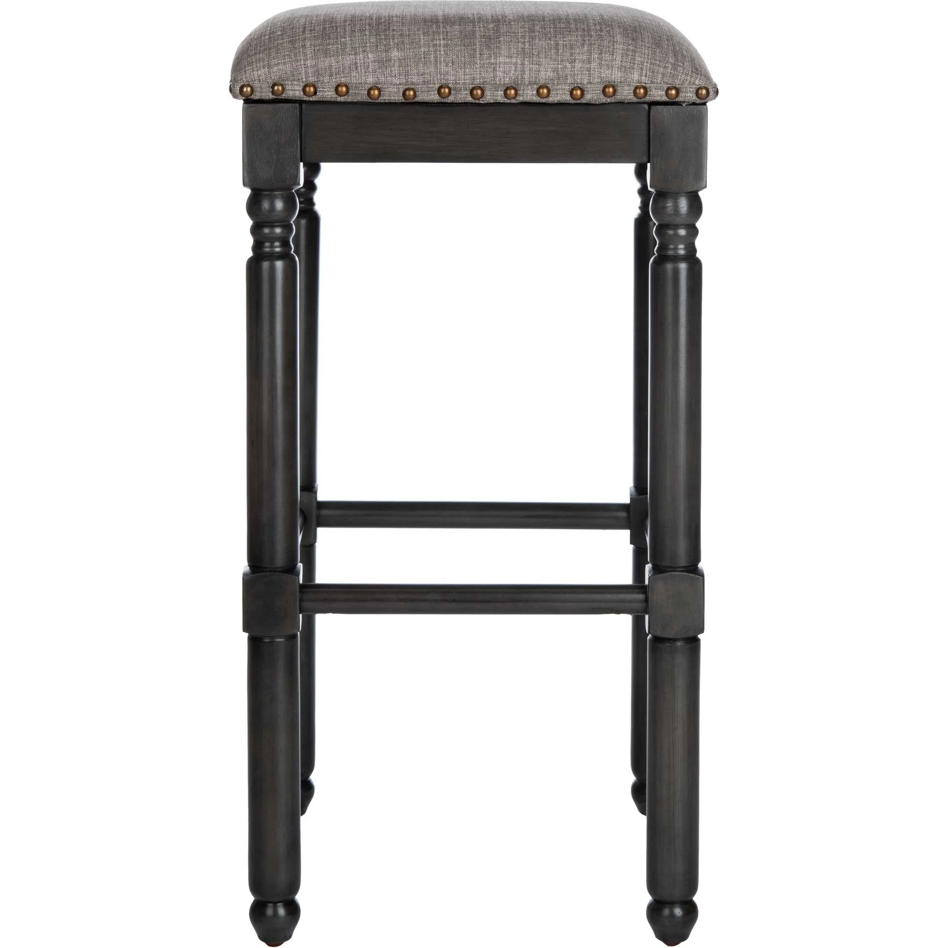 Prevail Linen Bar Stool Gray/Walnut (Set of 2) - Image 3