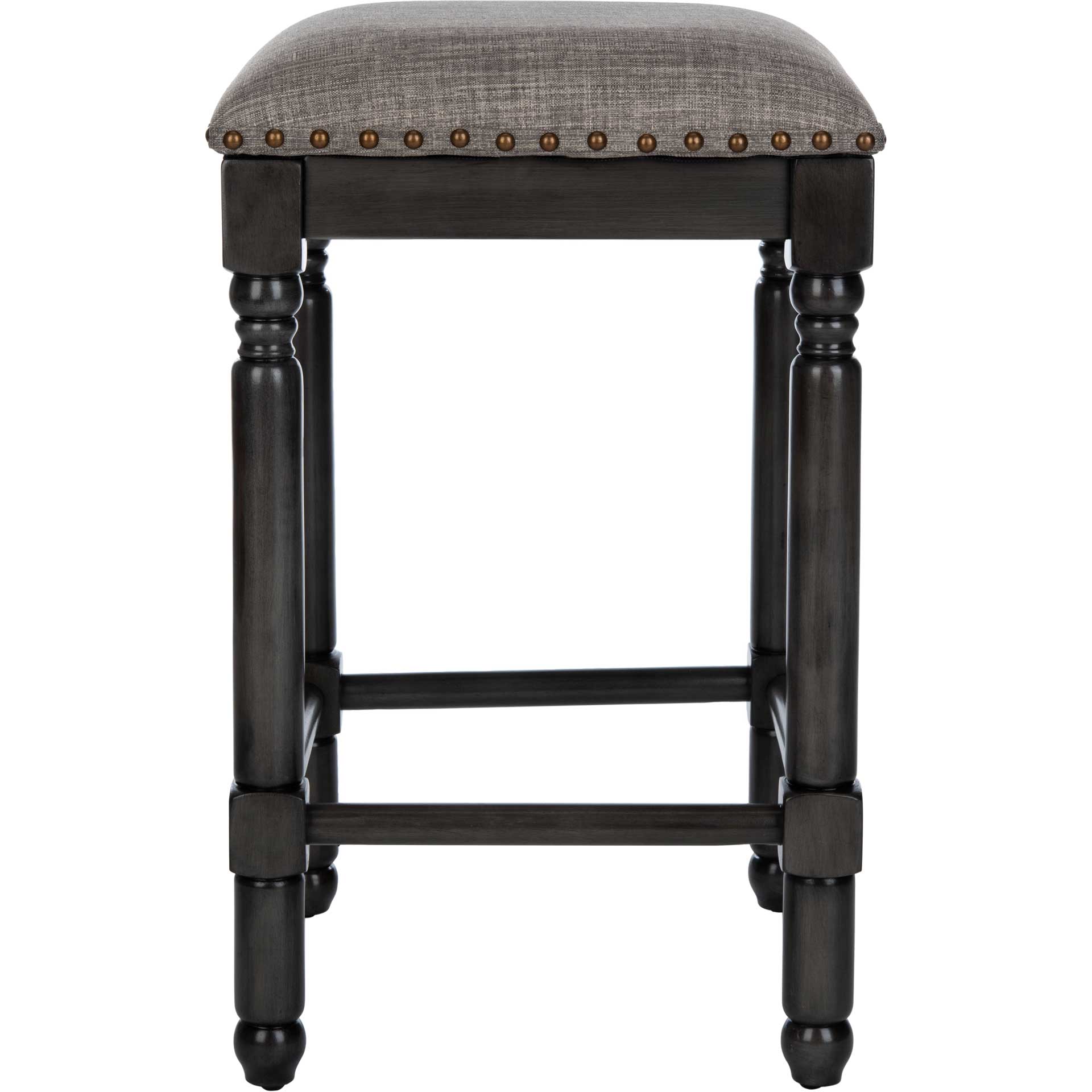 Prevail Linen Bar Stool Gray/Walnut (Set of 2) - Image 7