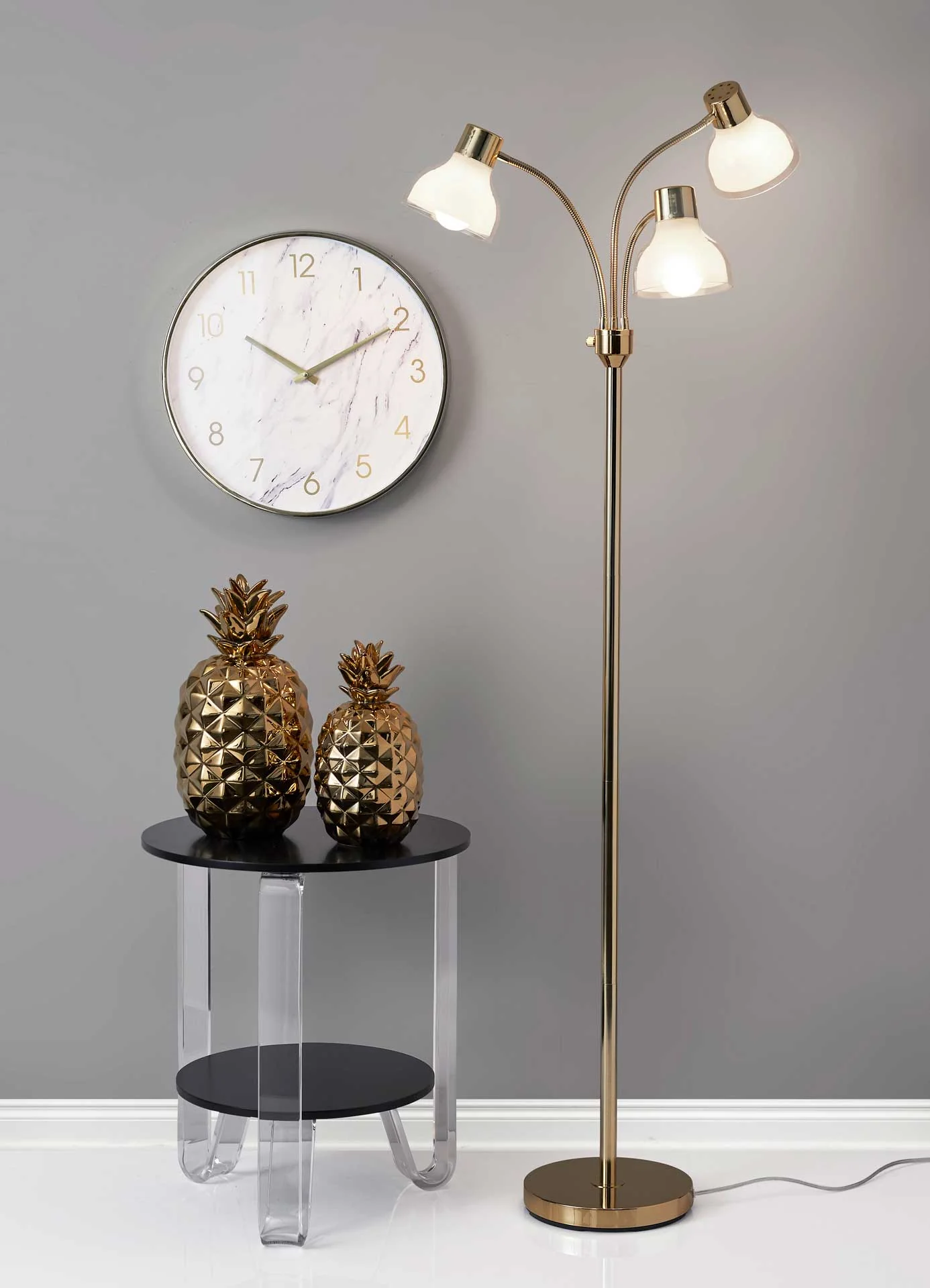 Priest 3-Arm Floor Lamp Gold - Image 6