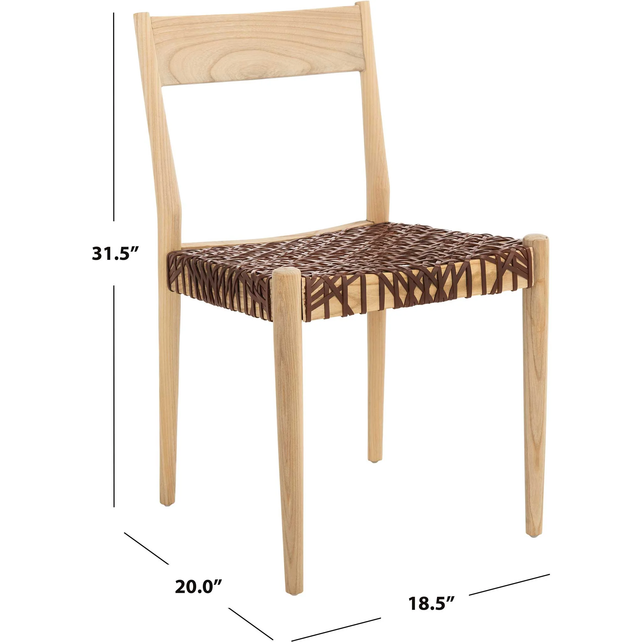 Princess Dining Chair Cognac/Natural (Set of 2) - Image 6