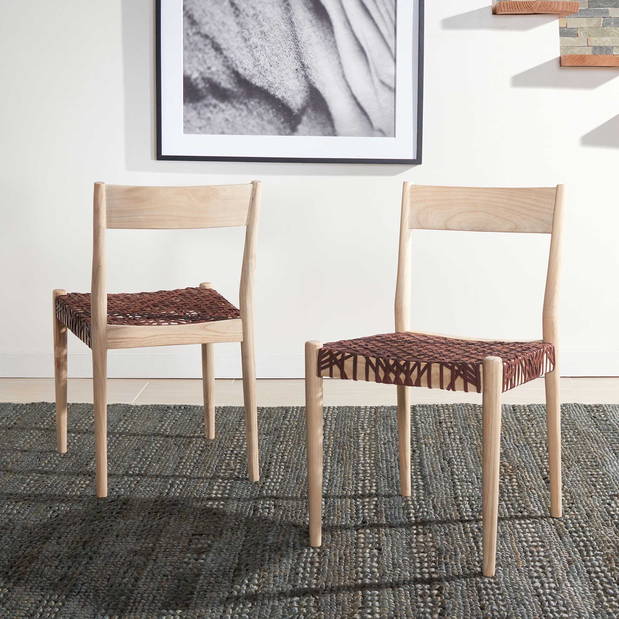 Princess Dining Chair Cognac/Natural (Set of 2) - Image 7