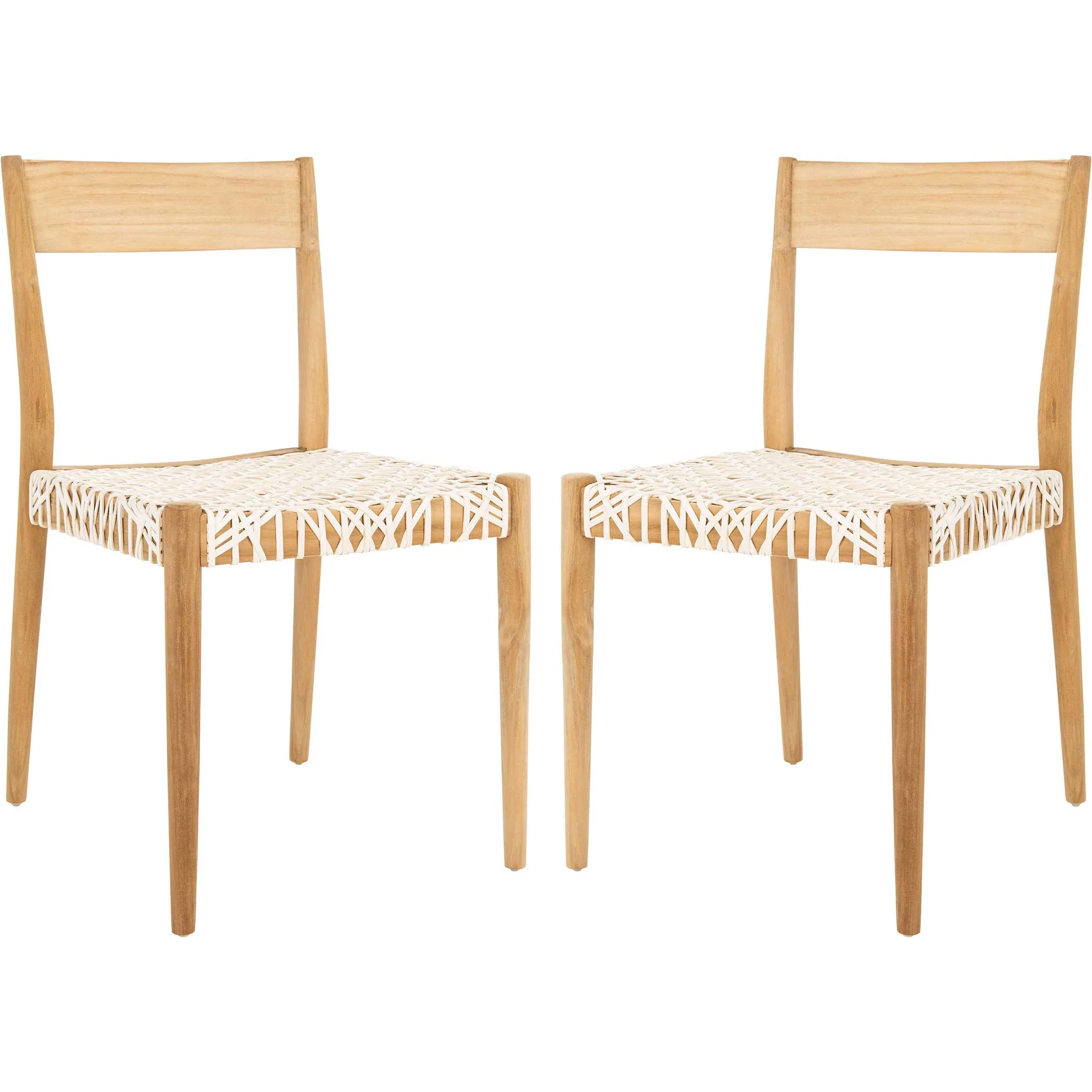 Princess Dining Chair White/Natural (Set of 2) - Image 2