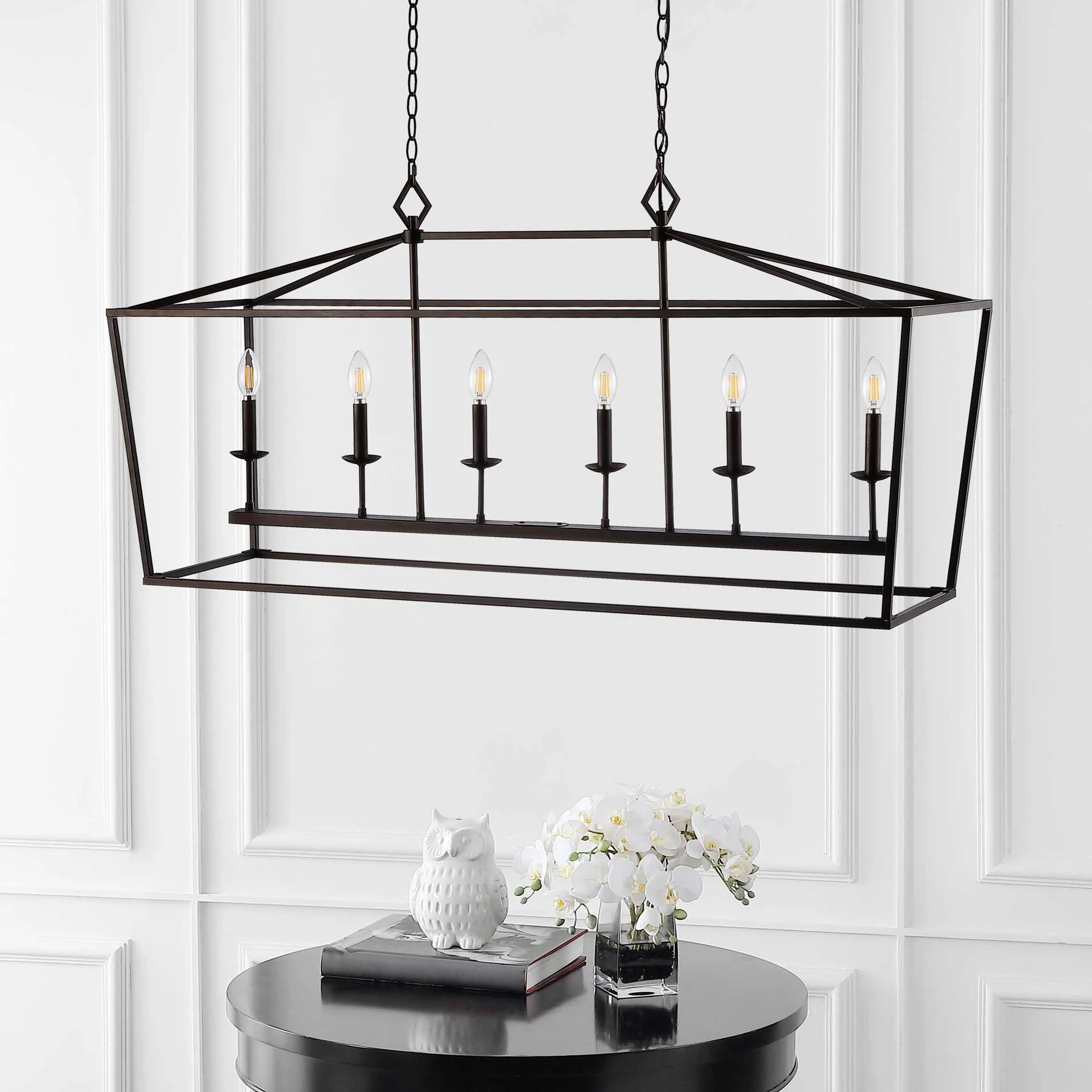 Priscilla 6 Light Pendant Bronze/Black - Image 4