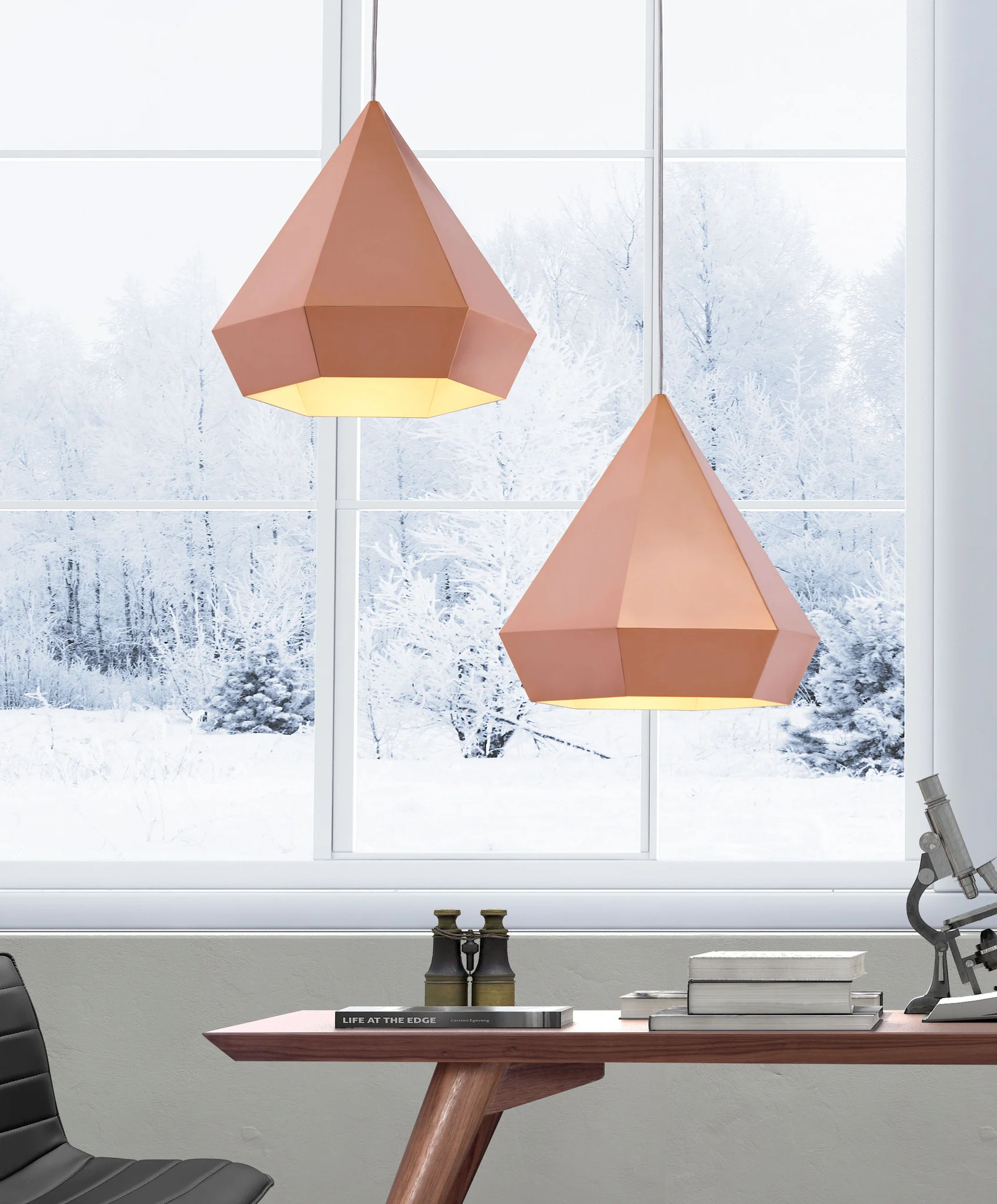 Prism Ceiling Lamp Rose Gold - Image 5