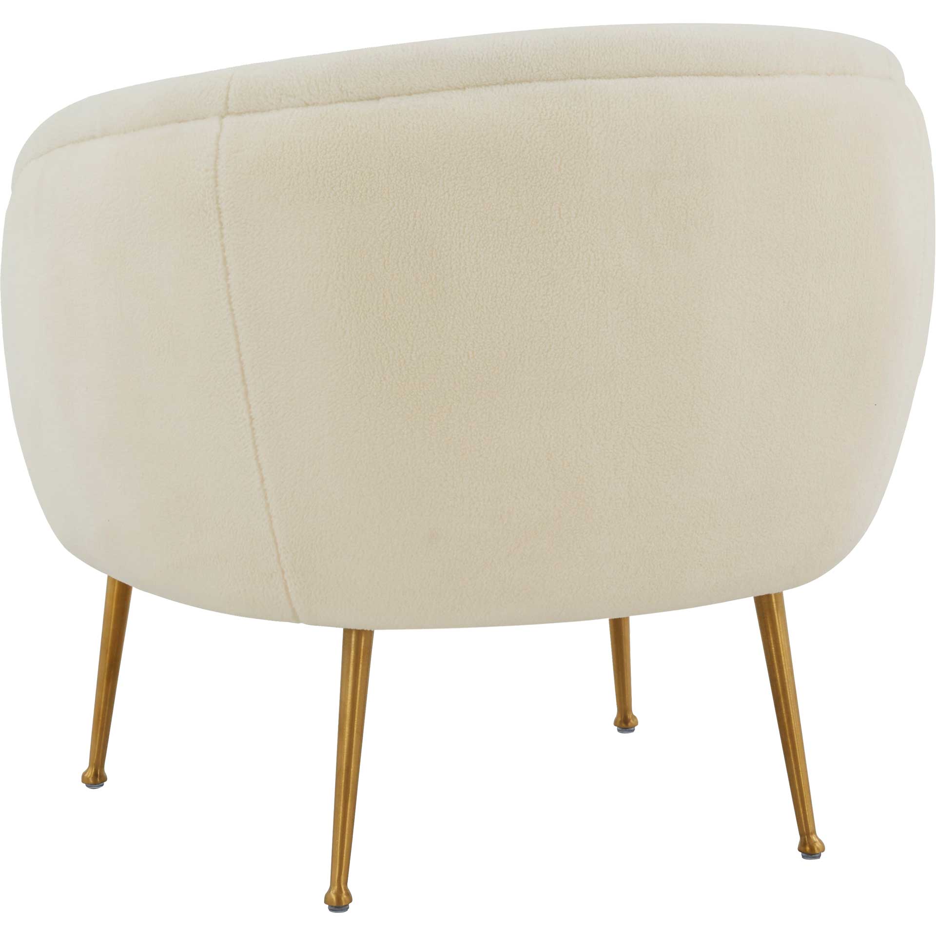 Pristine Faux Sheepskin Chair Cream - Image 3