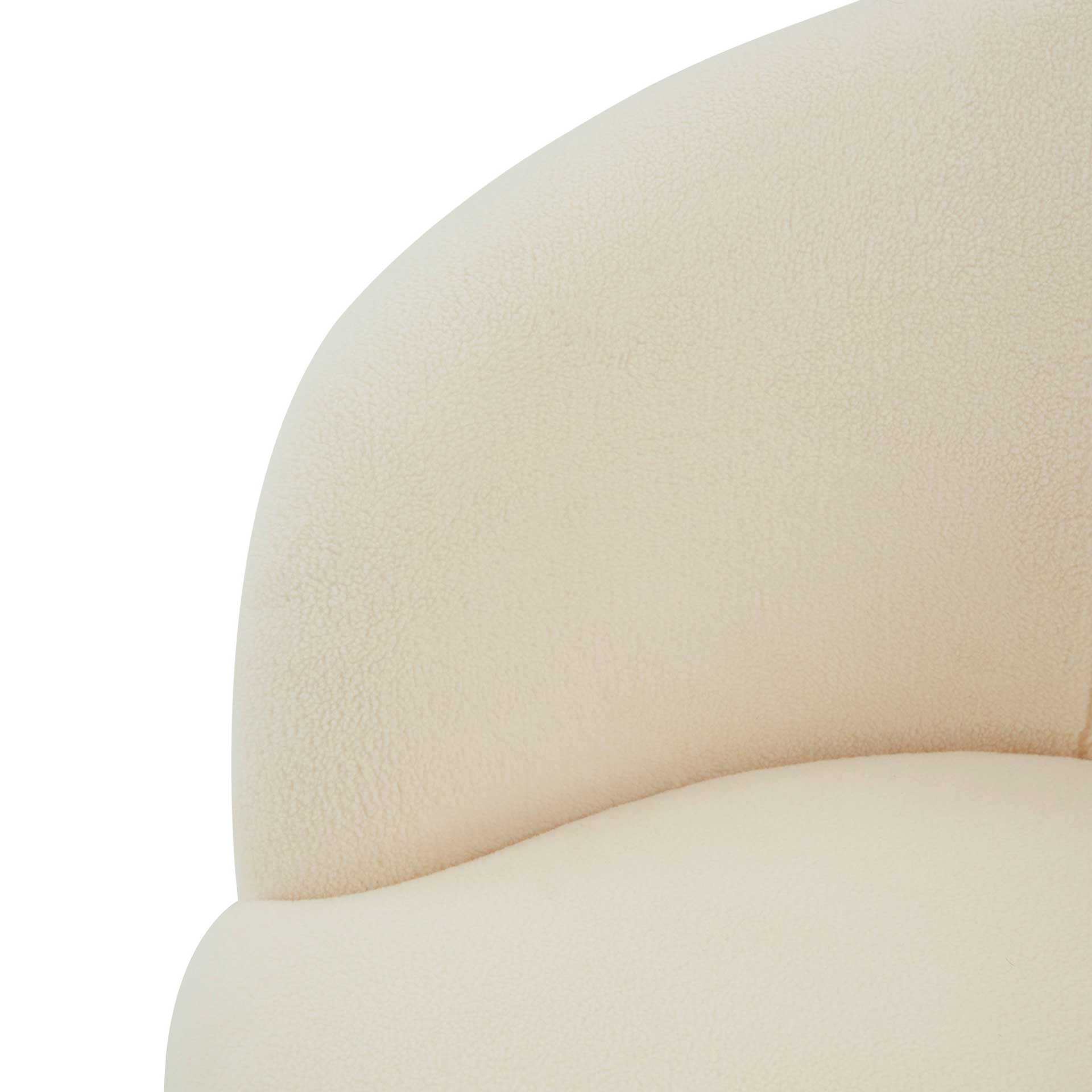 Pristine Faux Sheepskin Chair Cream - Image 4