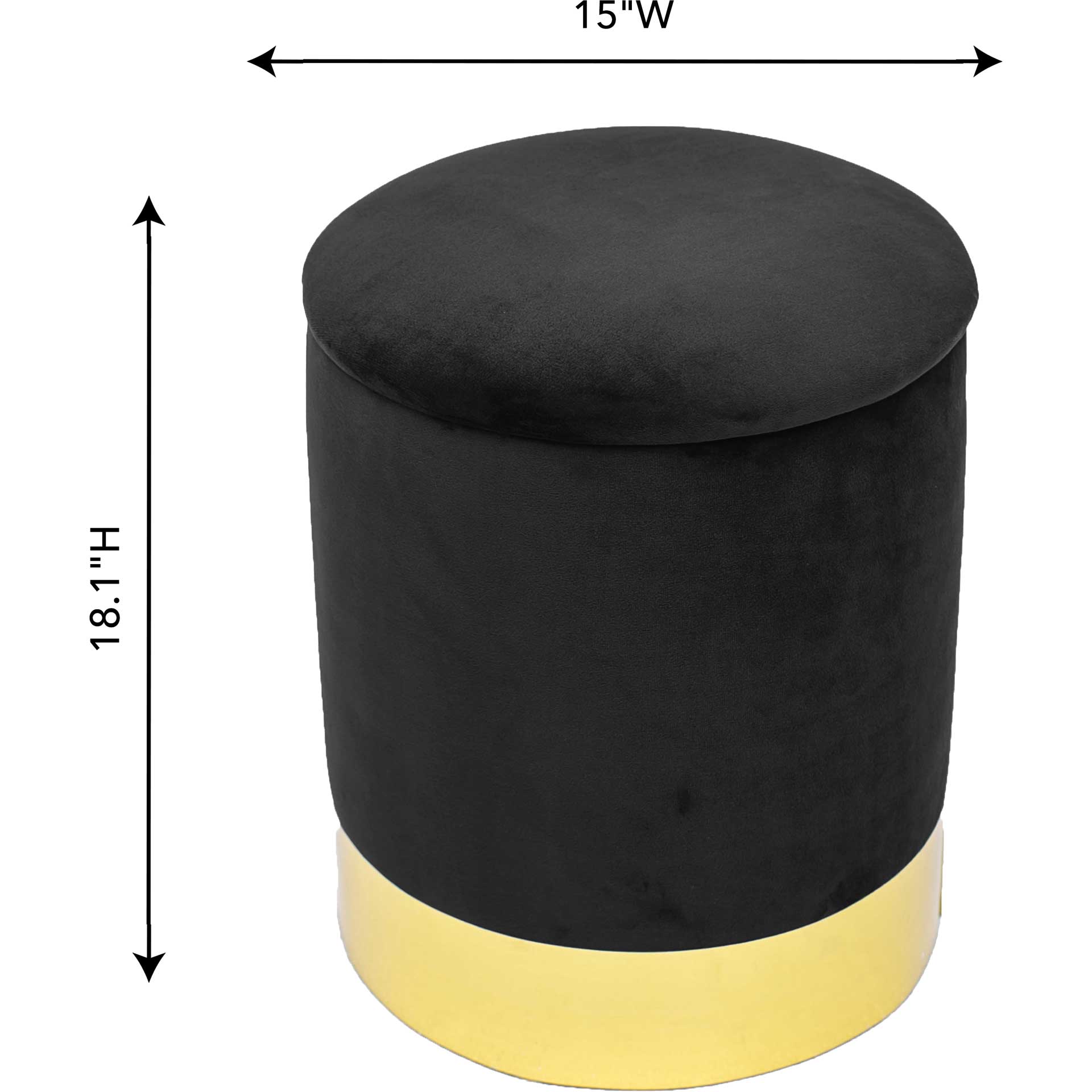 Proclaim Storage Ottoman Black - Image 3