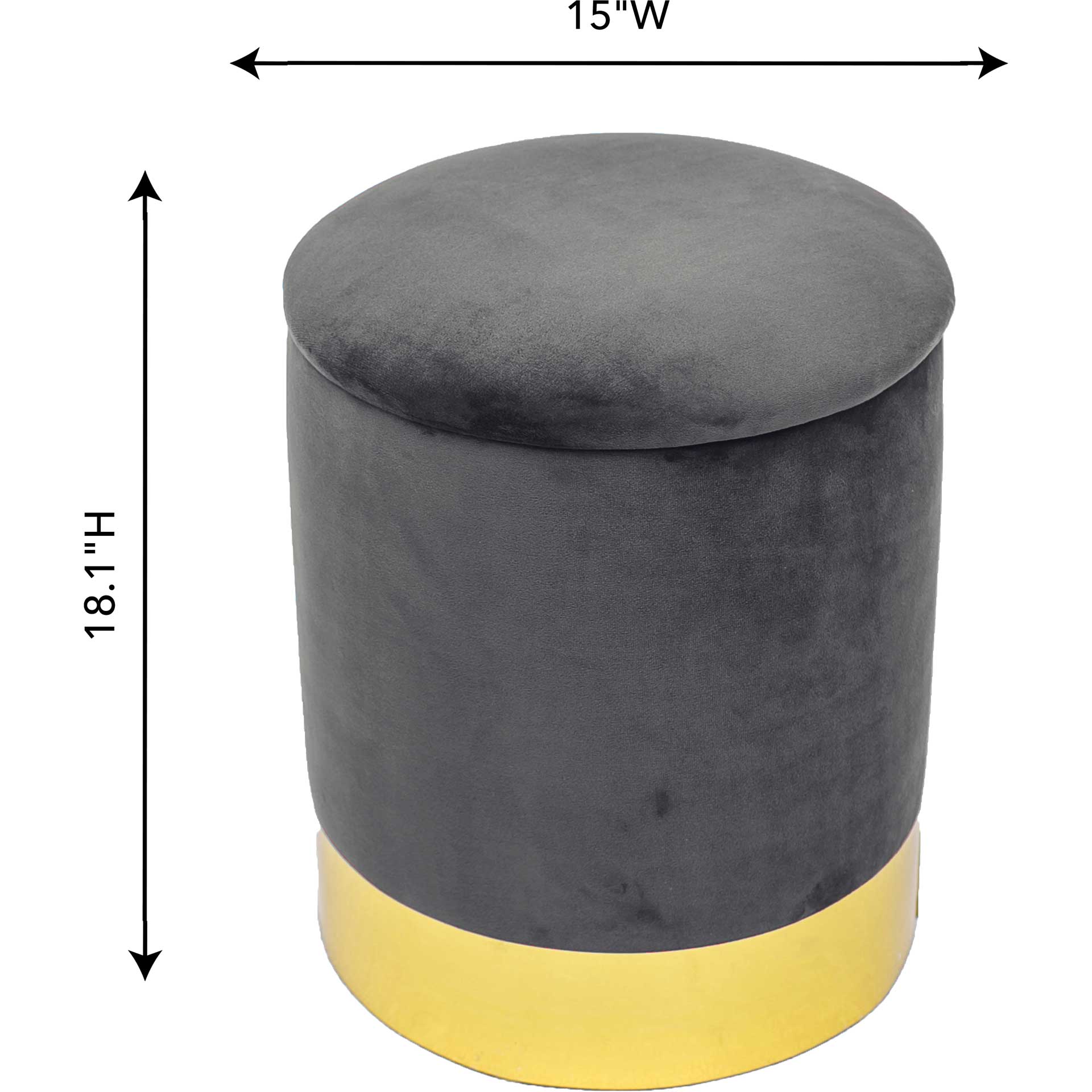 Proclaim Storage Ottoman Gray - Image 4