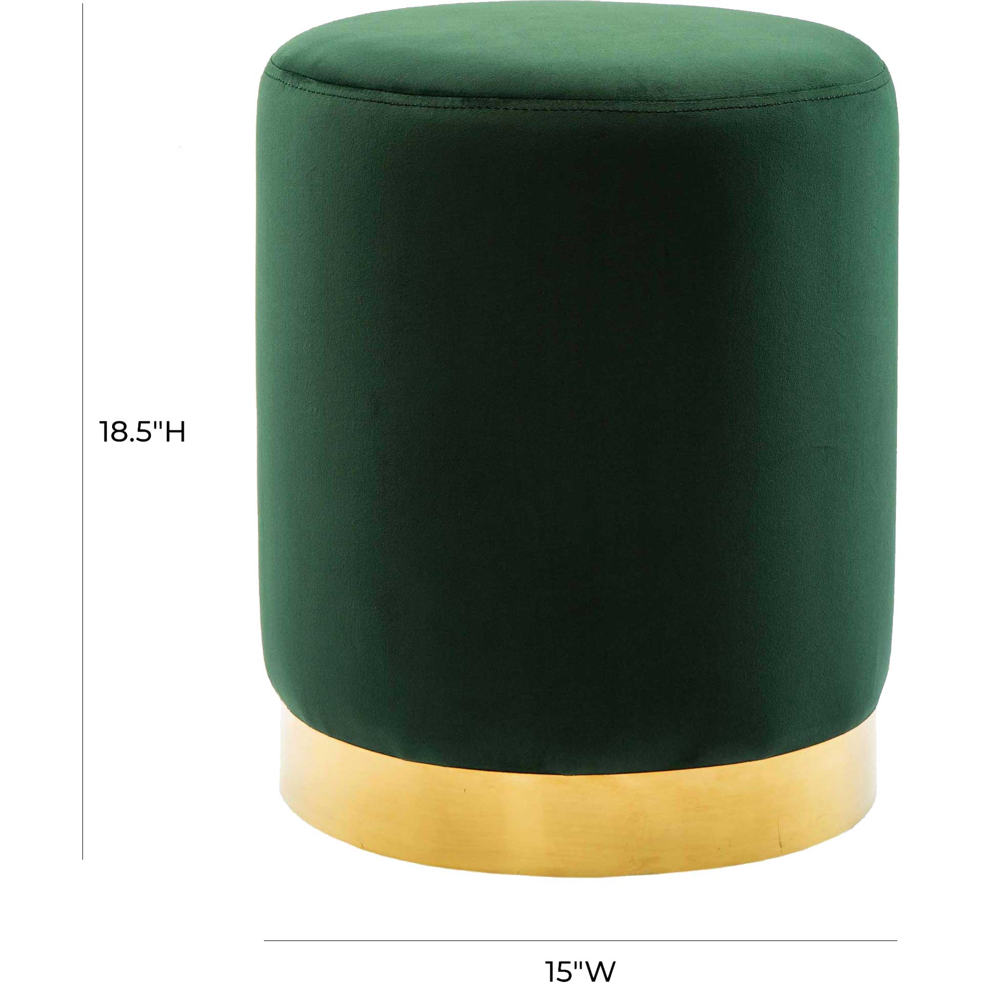 Proclaim Velvet Ottoman Forest Green - Image 4