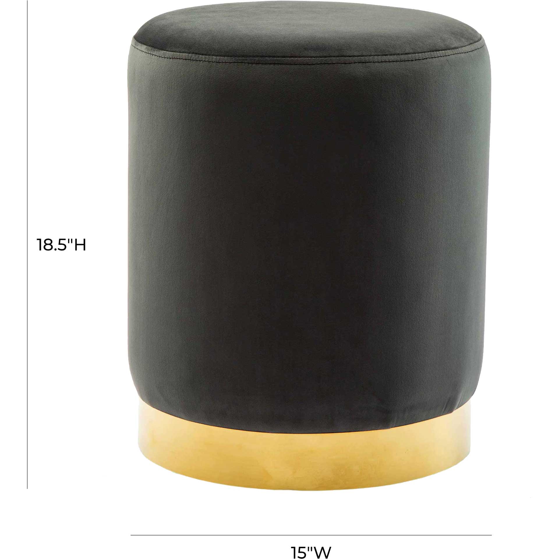 Proclaim Velvet Ottoman Gray - Image 4
