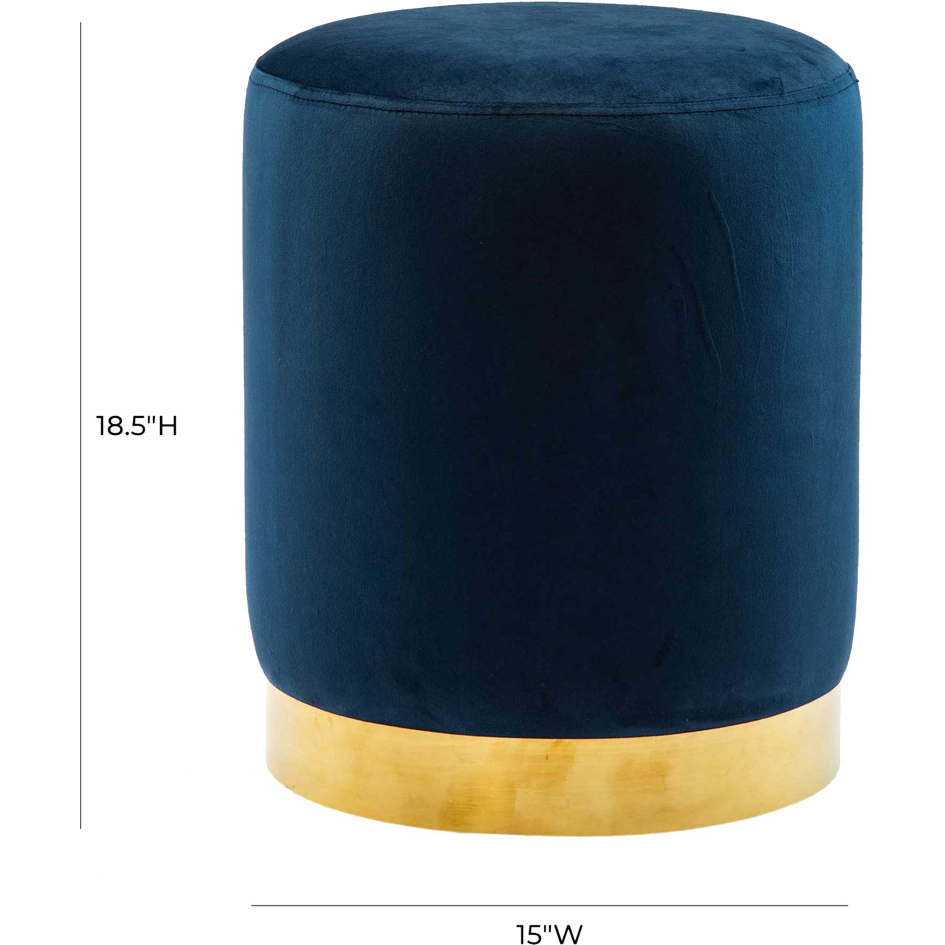 Proclaim Velvet Ottoman Navy - Image 4
