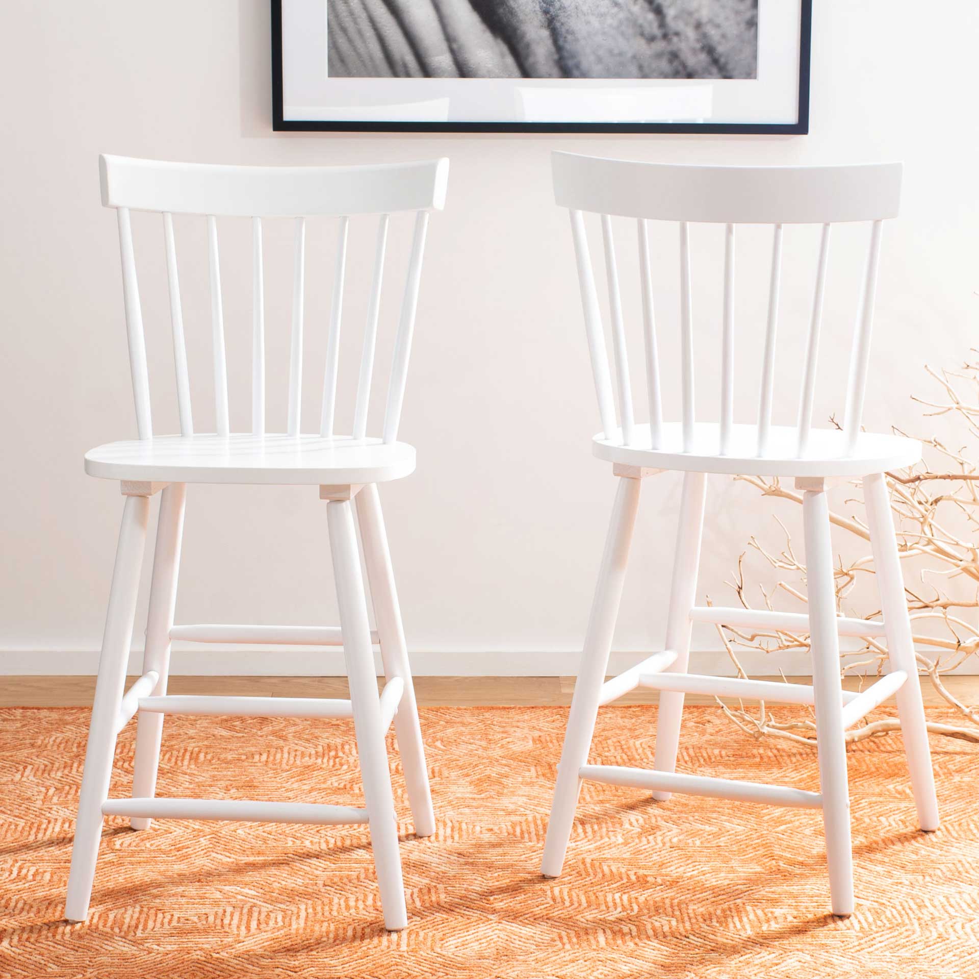 Prospect Bar Stool White (Set of 2) - Image 7