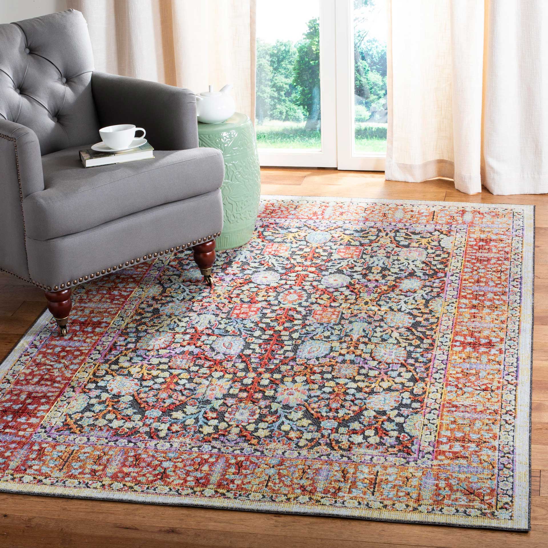 Provance Red/Black Area Rug - Image 4