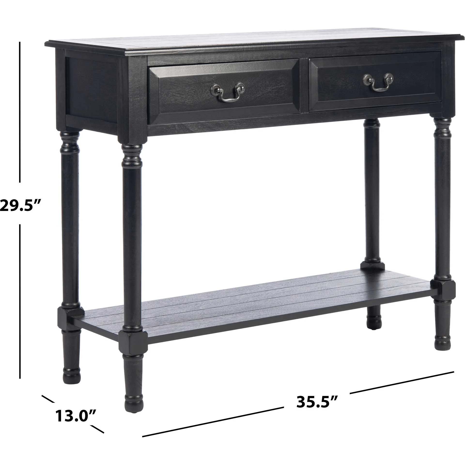 Providence 2 Drawer Console Table Black - Image 10