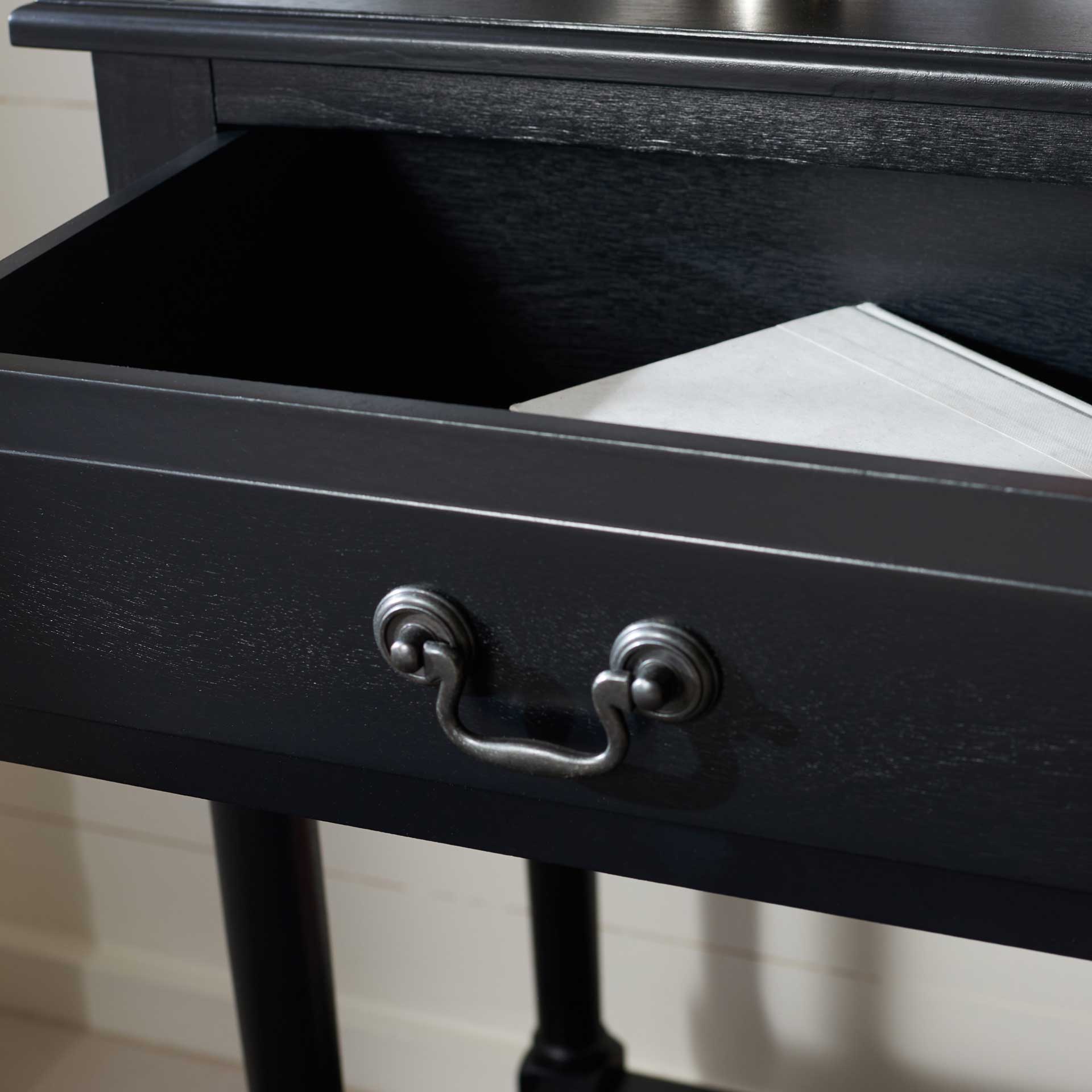 Providence 2 Drawer Console Table Black - Image 8