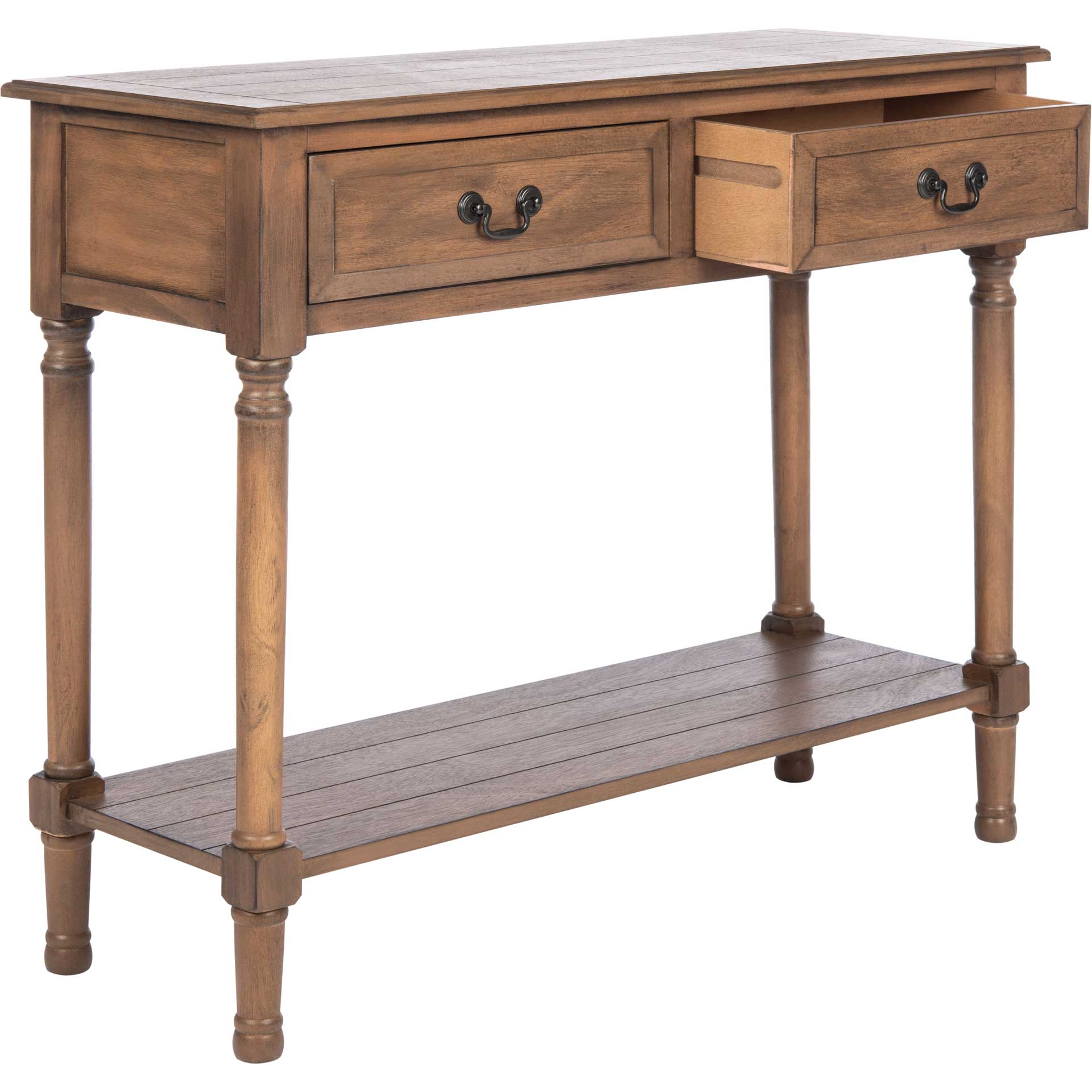 Providence 2 Drawer Console Table Brown - Image 5