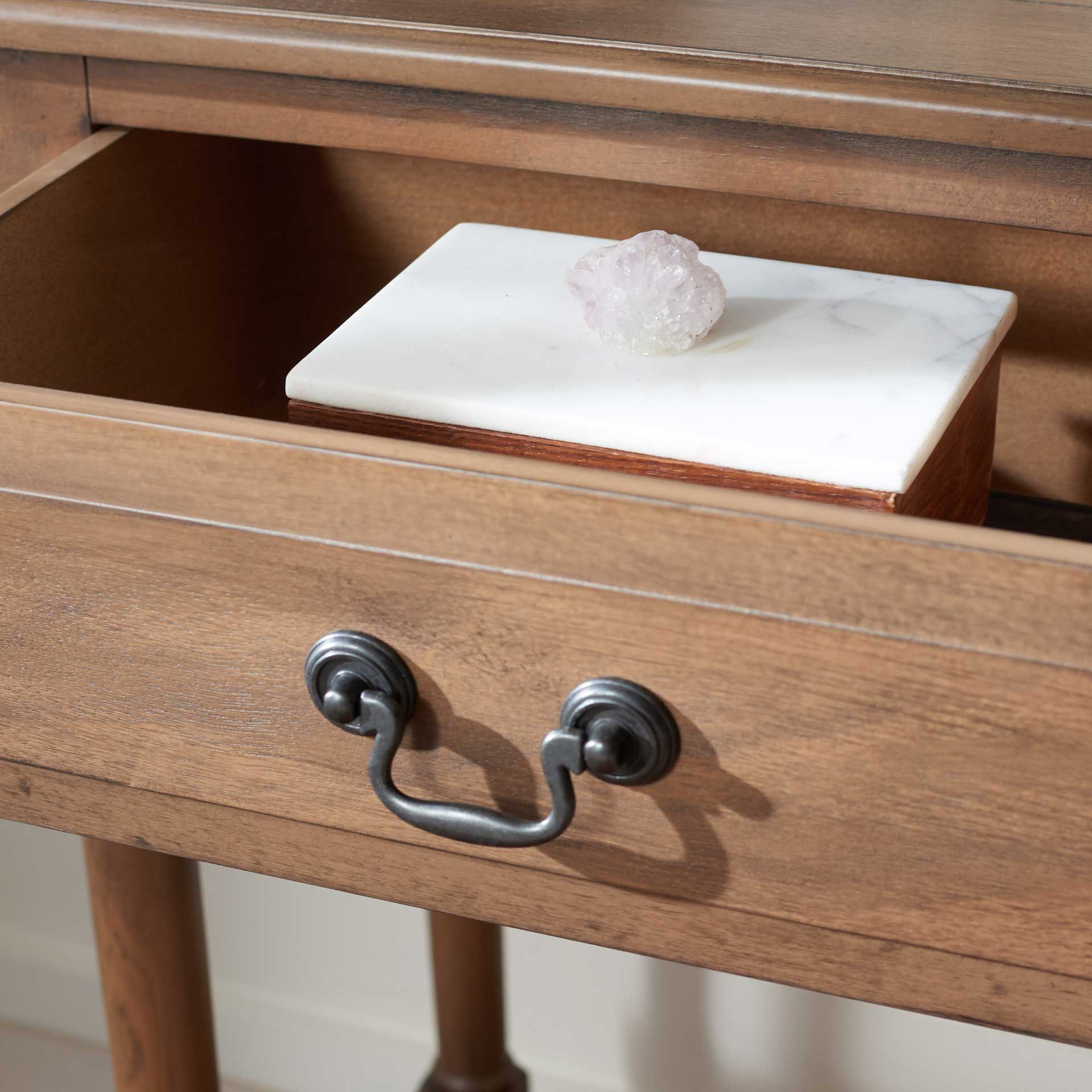 Providence 2 Drawer Console Table Brown - Image 8