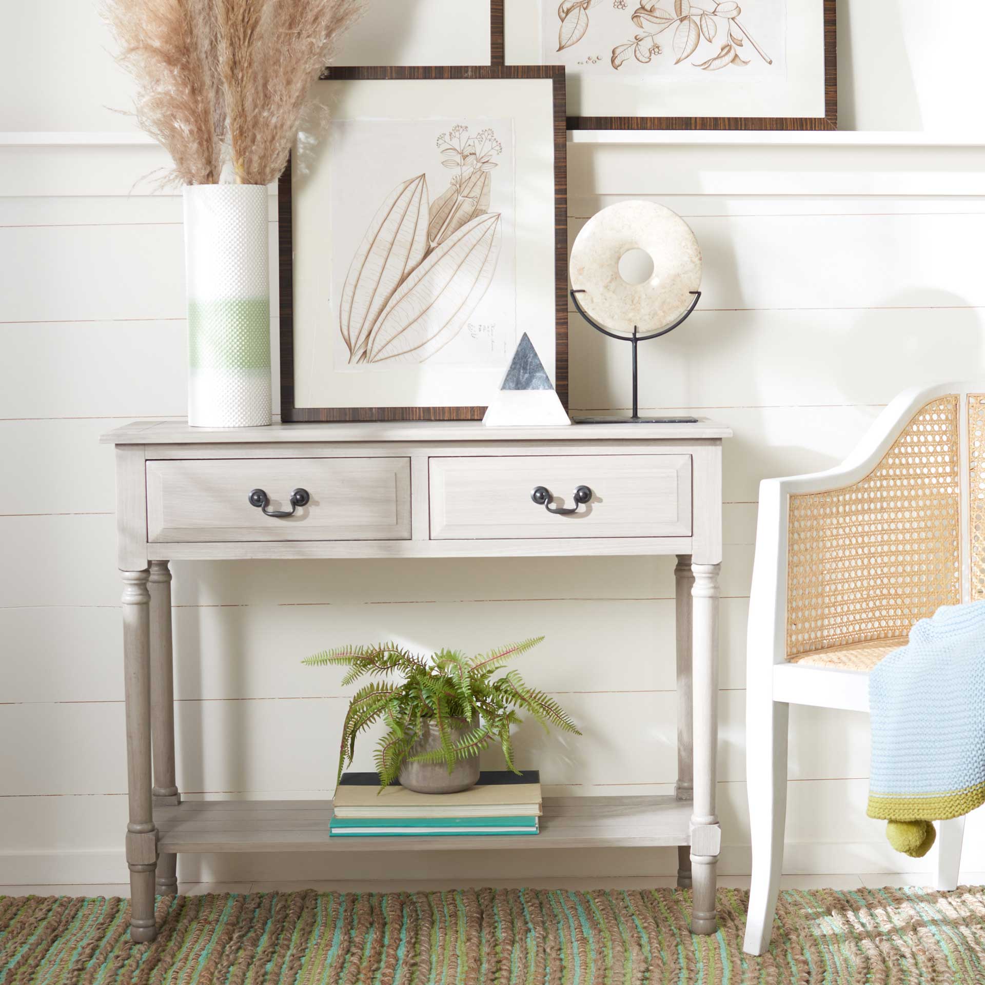 Providence 2 Drawer Console Table Greige - Image 9