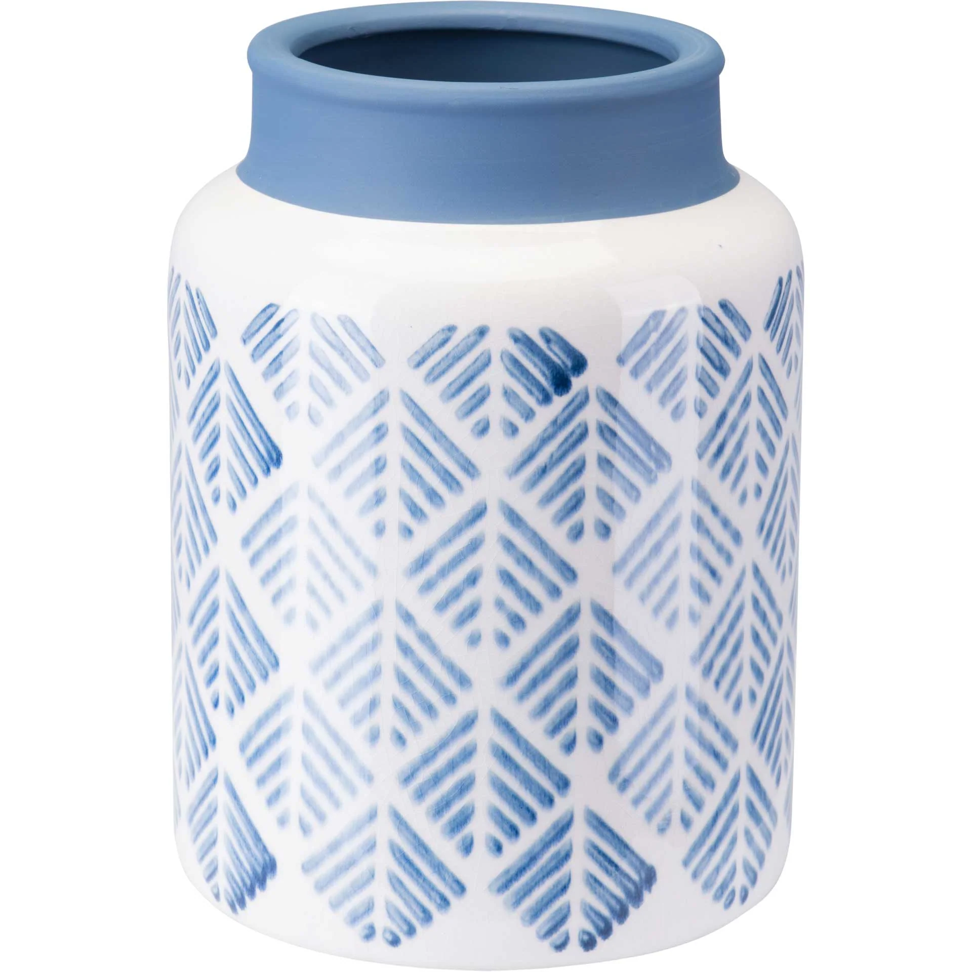 Provincial Vase Steel Blue/White - Image 2