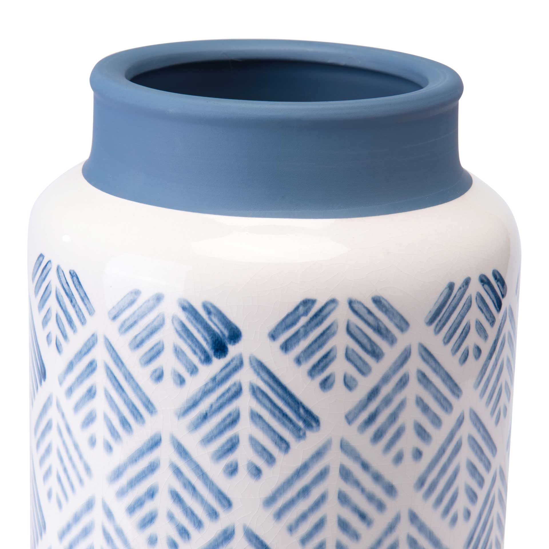 Provincial Vase Steel Blue/White - Image 4