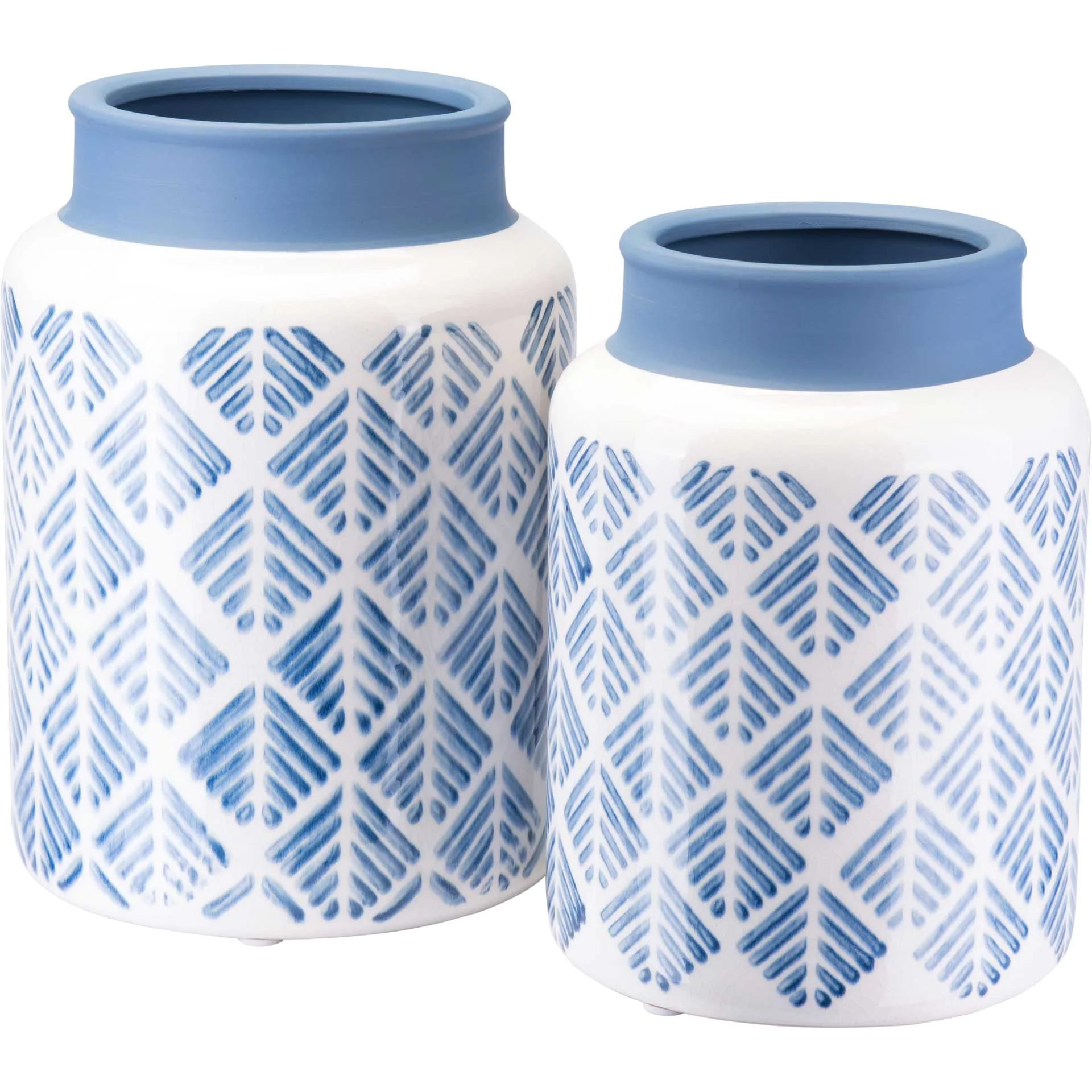 Provincial Vase Steel Blue/White - Image 5