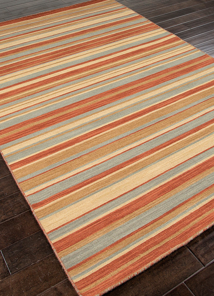 Pura Vida Tamarindo Sea Green/Rust Area Rug - Image 2