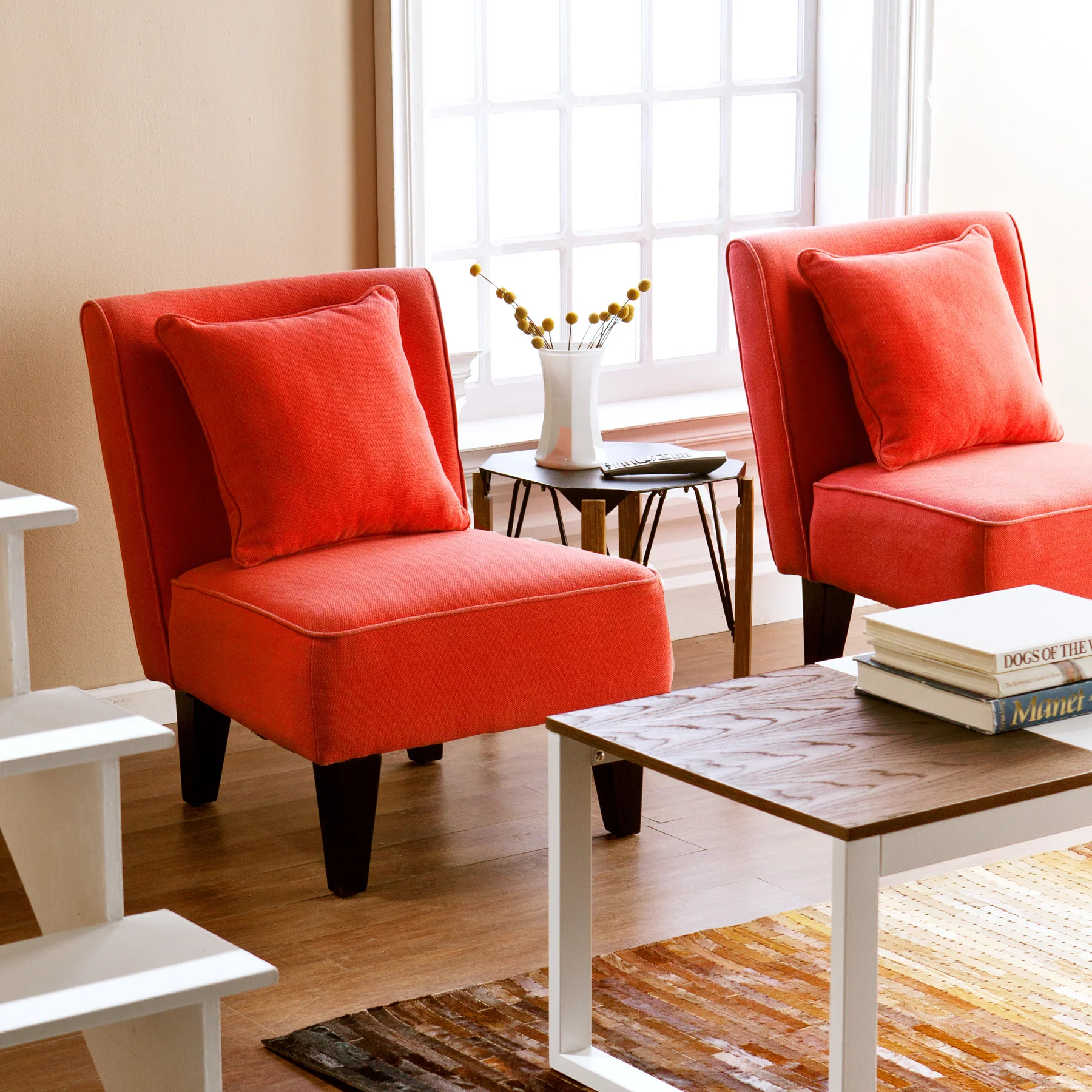 Purban Lounge Chair Red/Orange (Set of 2) - Image 3