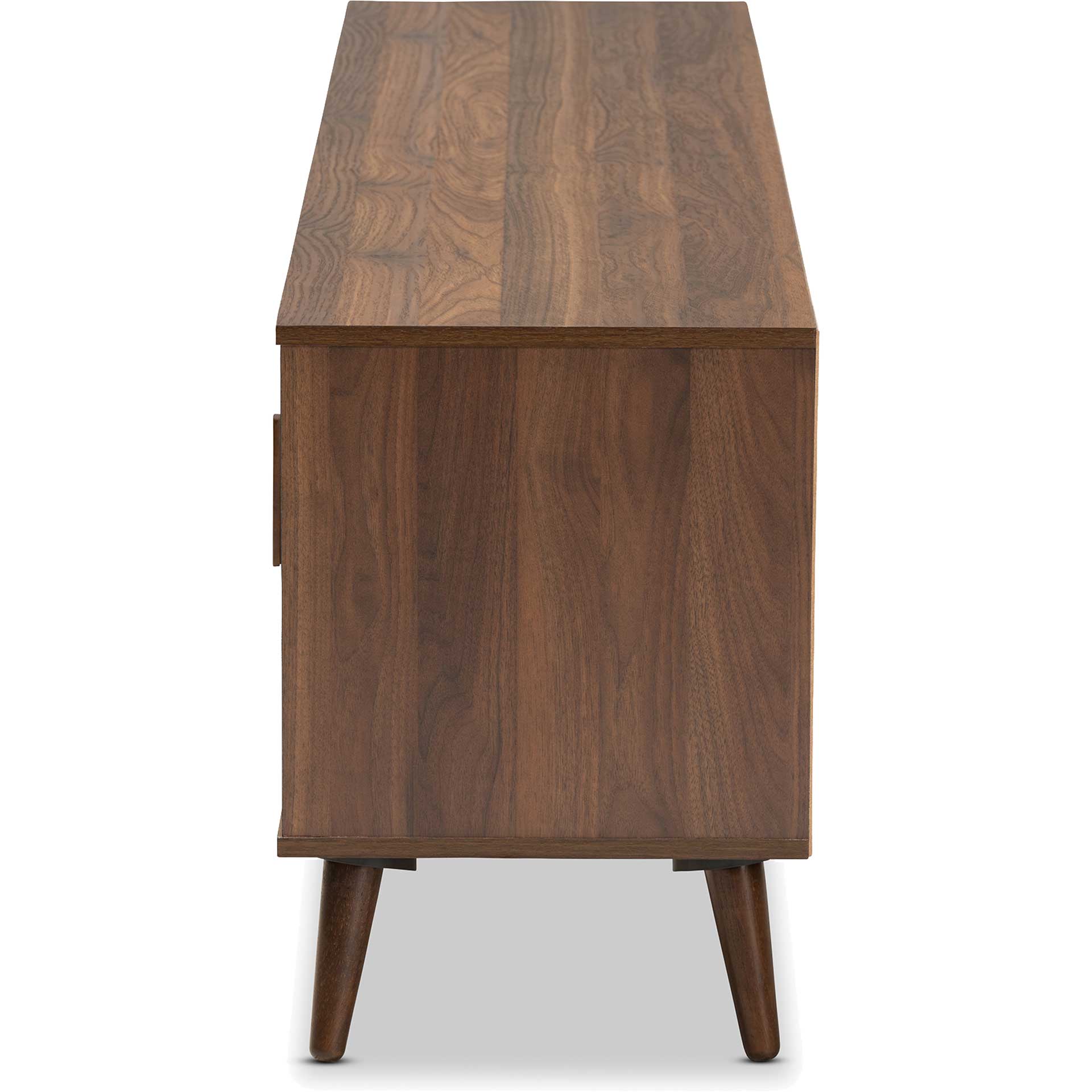 Quan 2-Door TV Stand Walnut/White - Image 3